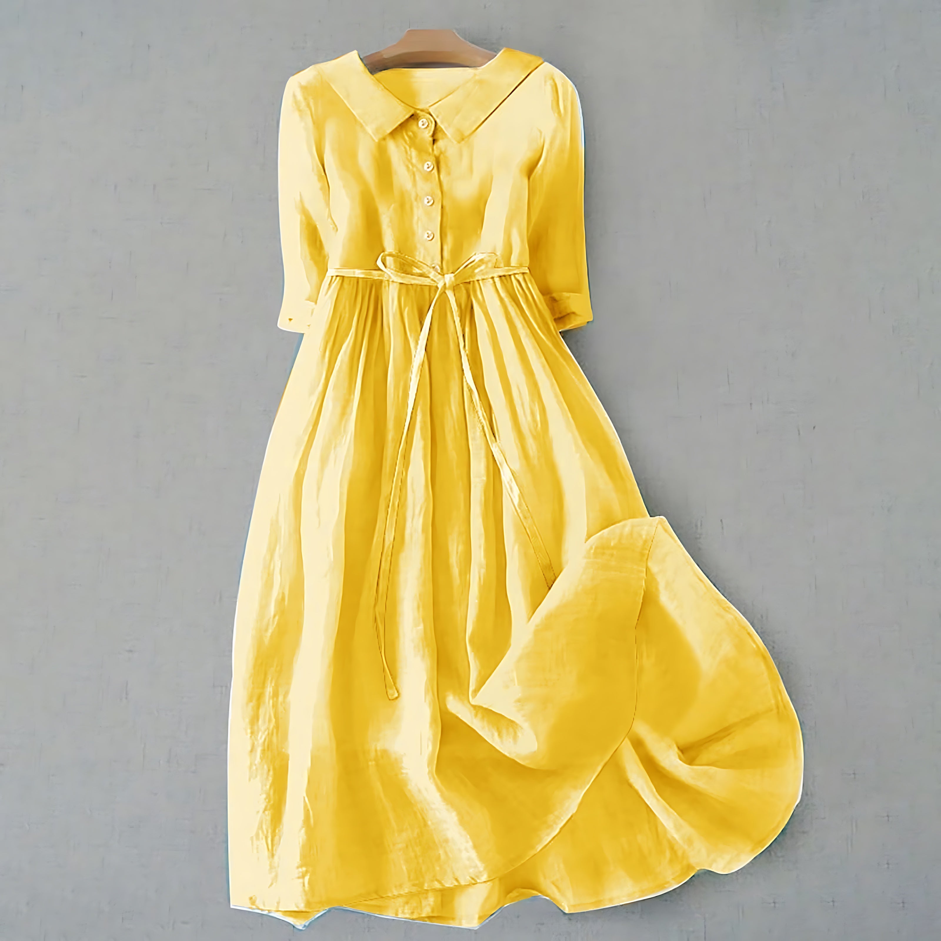 Ava – Ruffle V Neck Flowy Summer Midi Dress