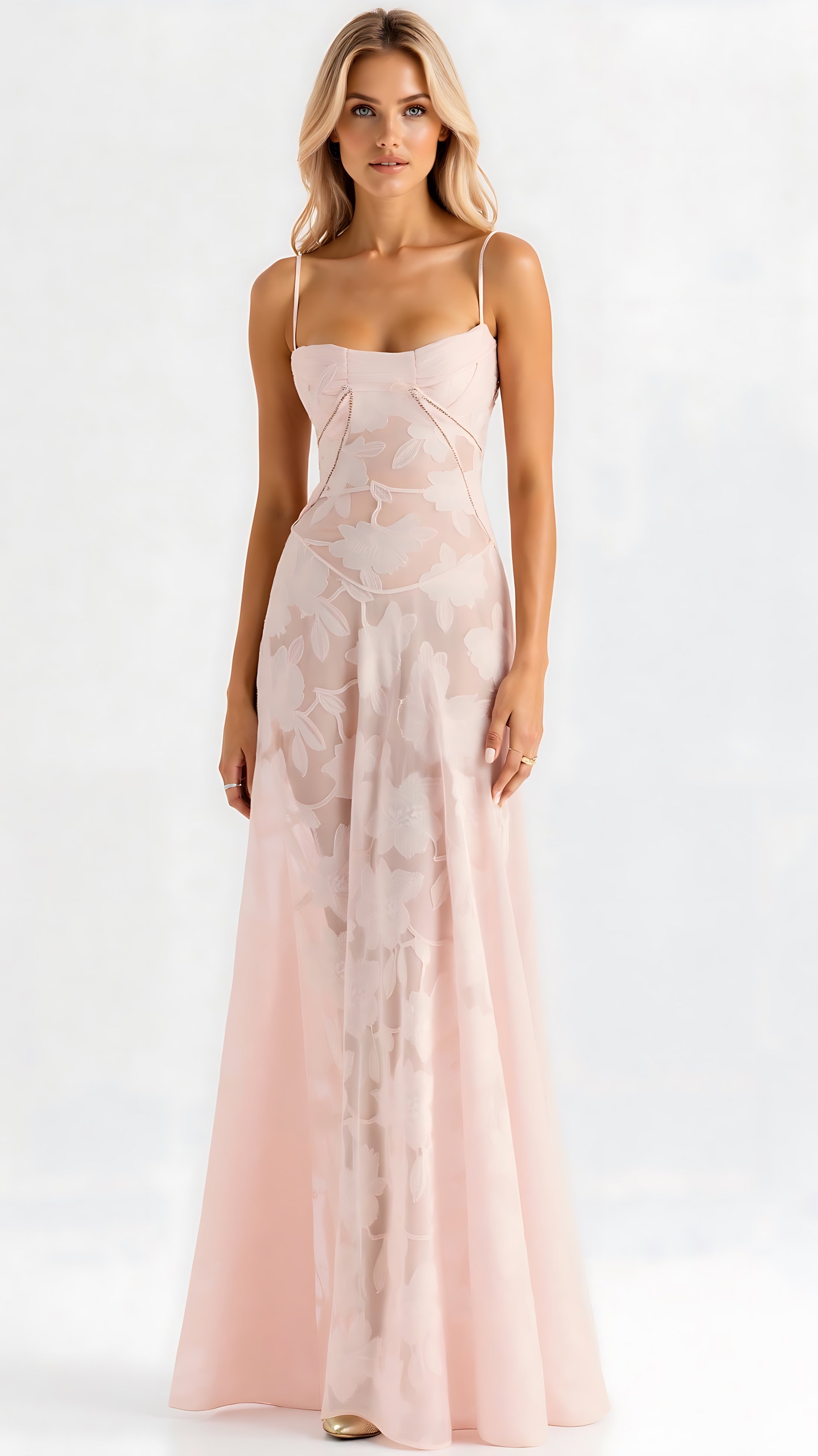 Avery – Lace Cami Wedding Guest Maxi Dress