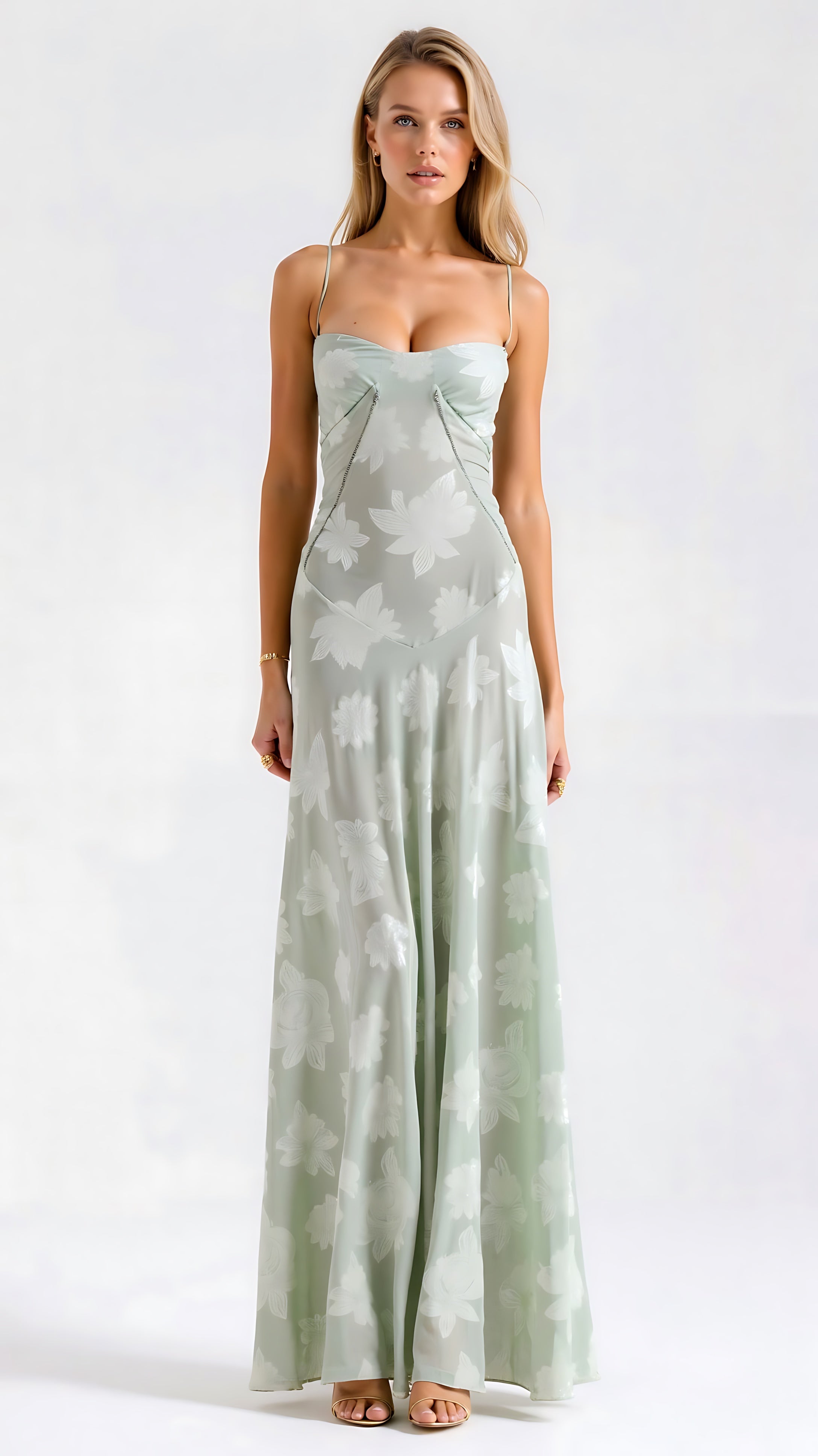 Avery – Lace Cami Wedding Guest Maxi Dress