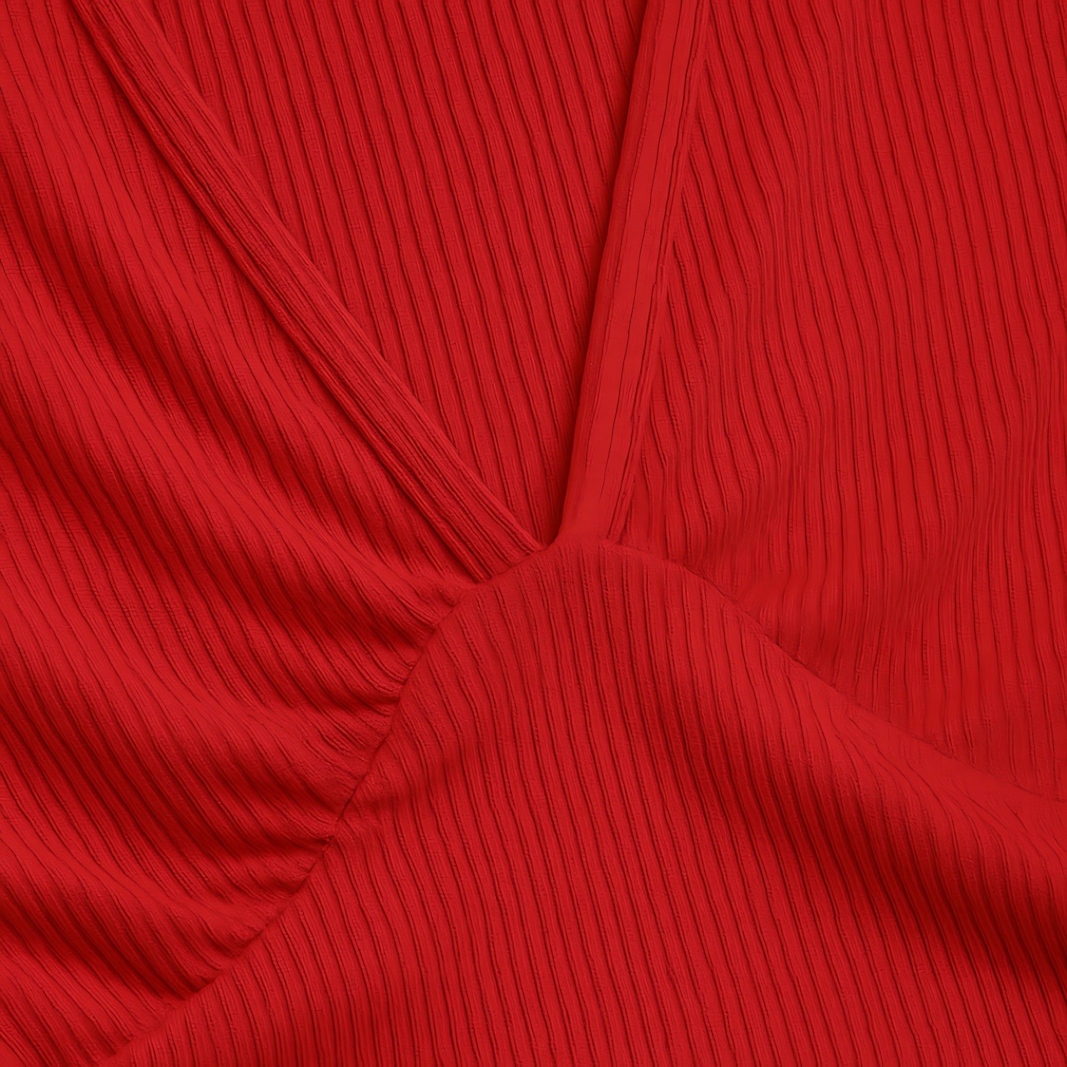 Avery – V Neck Pleated Wide Leg Jumpsuit