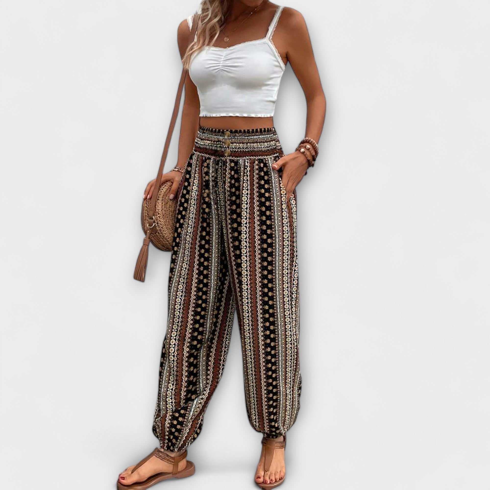 Catherine – Boho Print Harem Pants