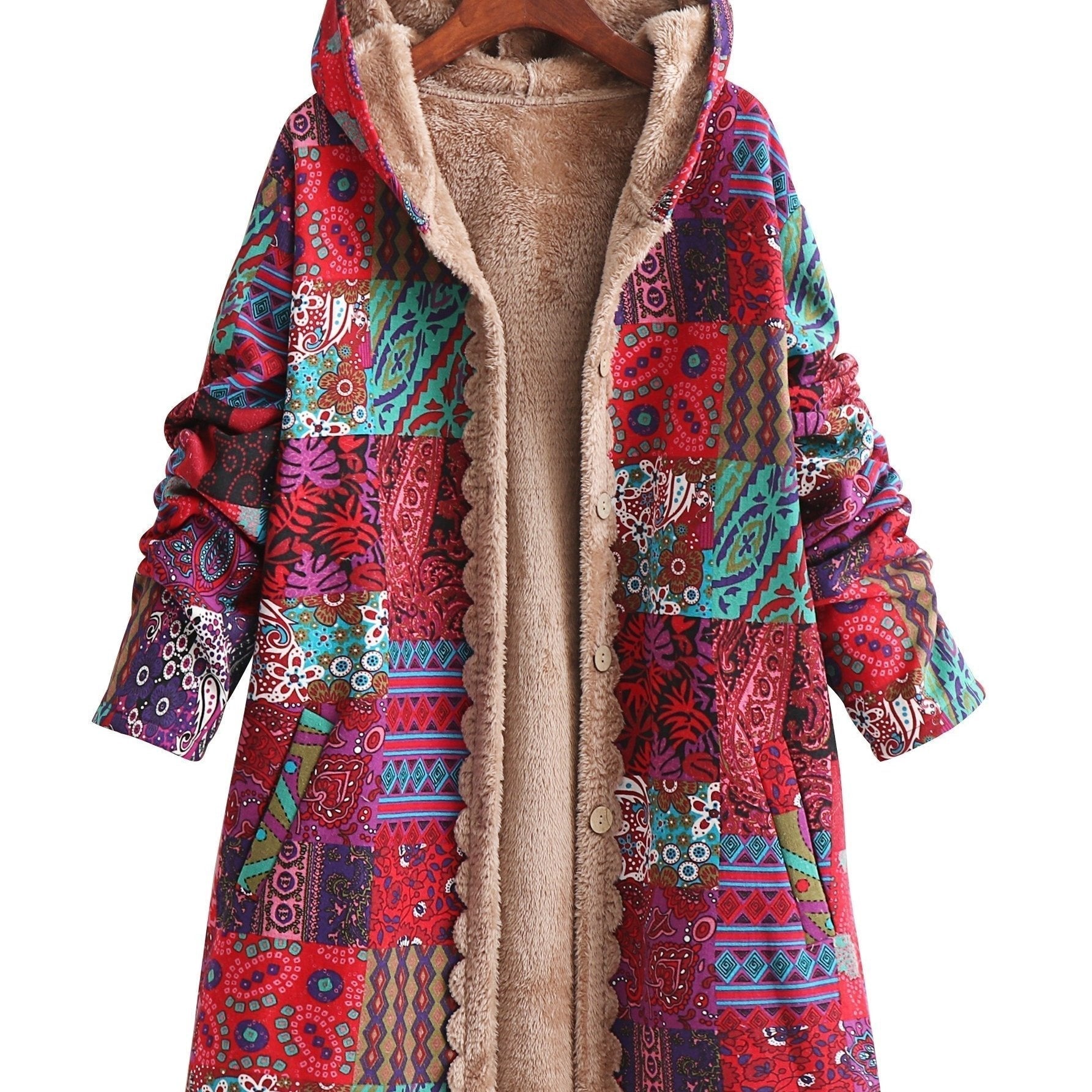 Madeline – Floral Print Quilted Longline Coat