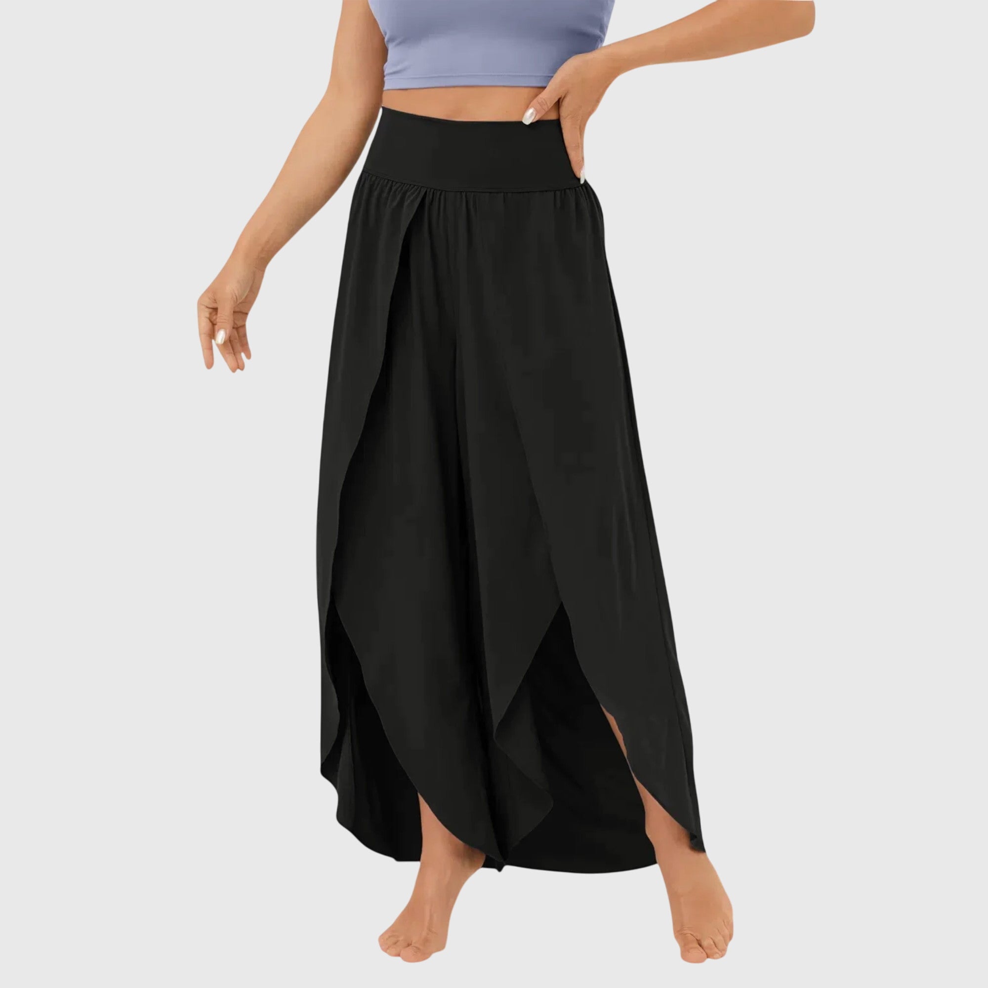 Veronica – Split Hem Wide Leg Palazzo Pants