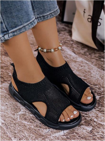 Octavia – Mesh Slip On Wedge Sandals