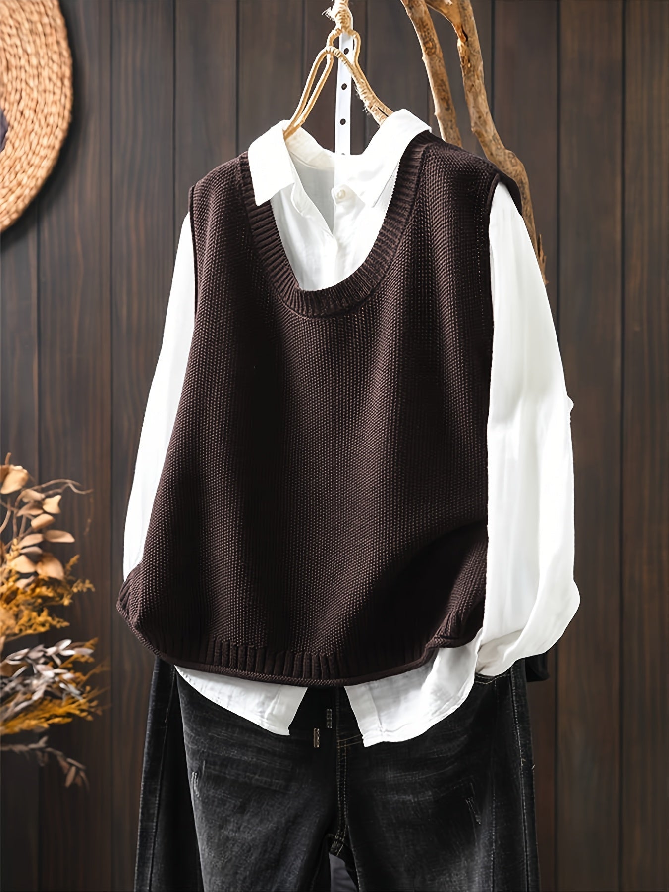 Maya – Button Up Knit Sweater Vest