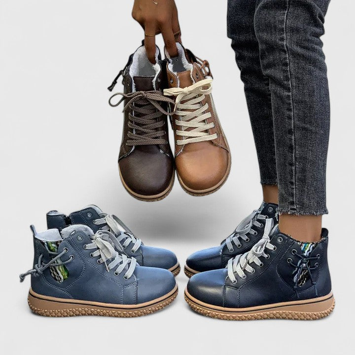 Thea – Leather Lace Up Ankle Boots