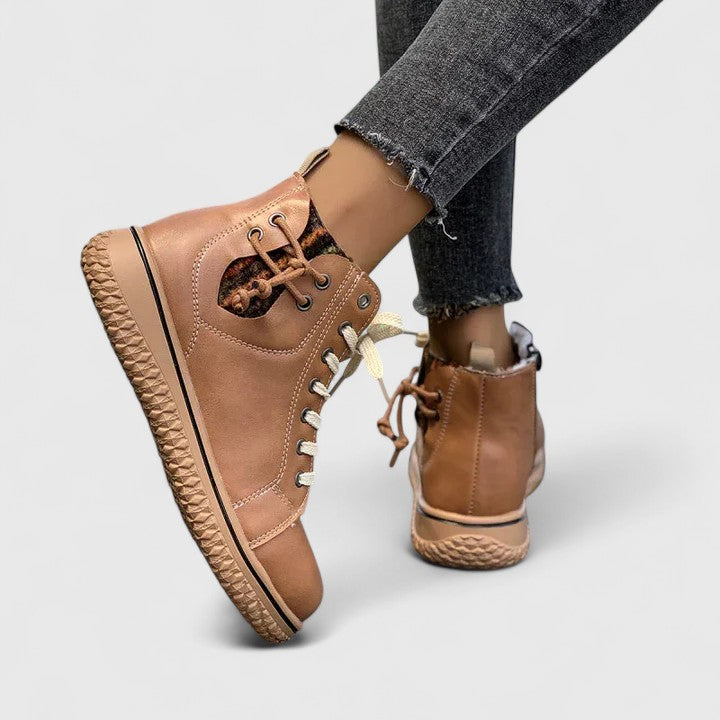 Thea – Leather Lace Up Ankle Boots