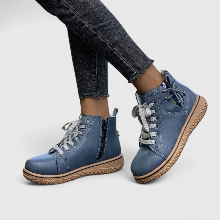Thea – Leather Lace Up Ankle Boots
