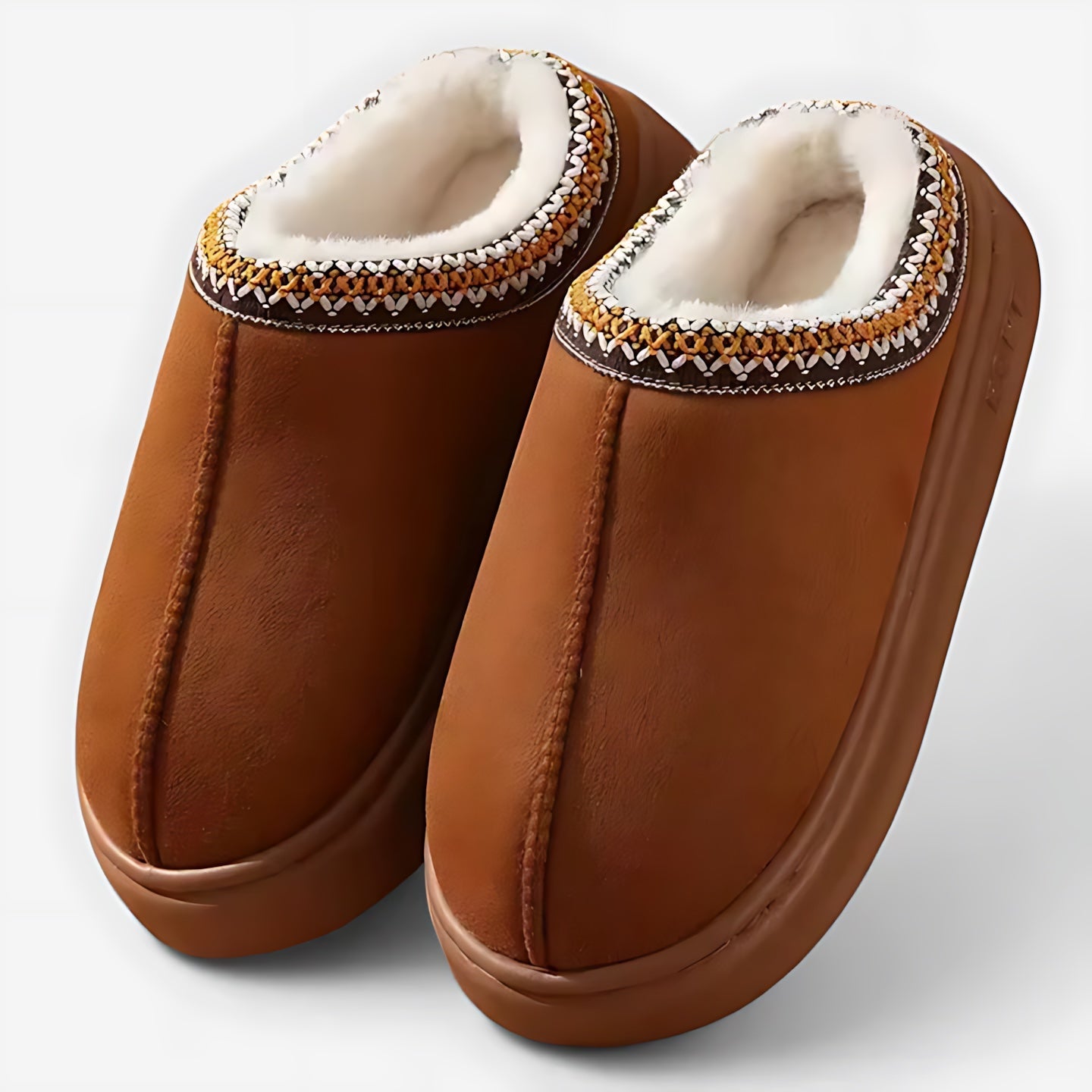 Bethany – Faux Fur Lined Suede Bootie Slippers