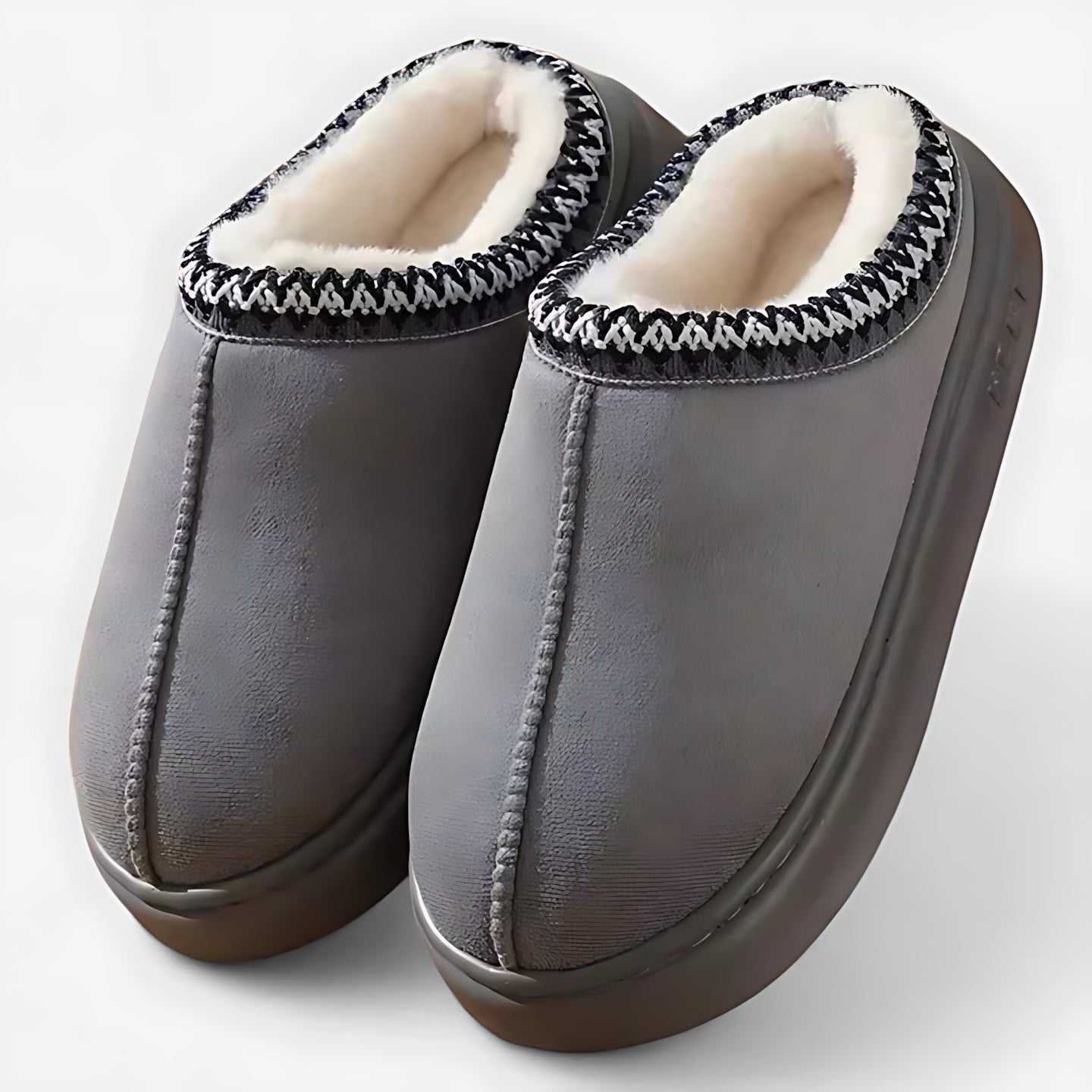 Bethany – Faux Fur Lined Suede Bootie Slippers