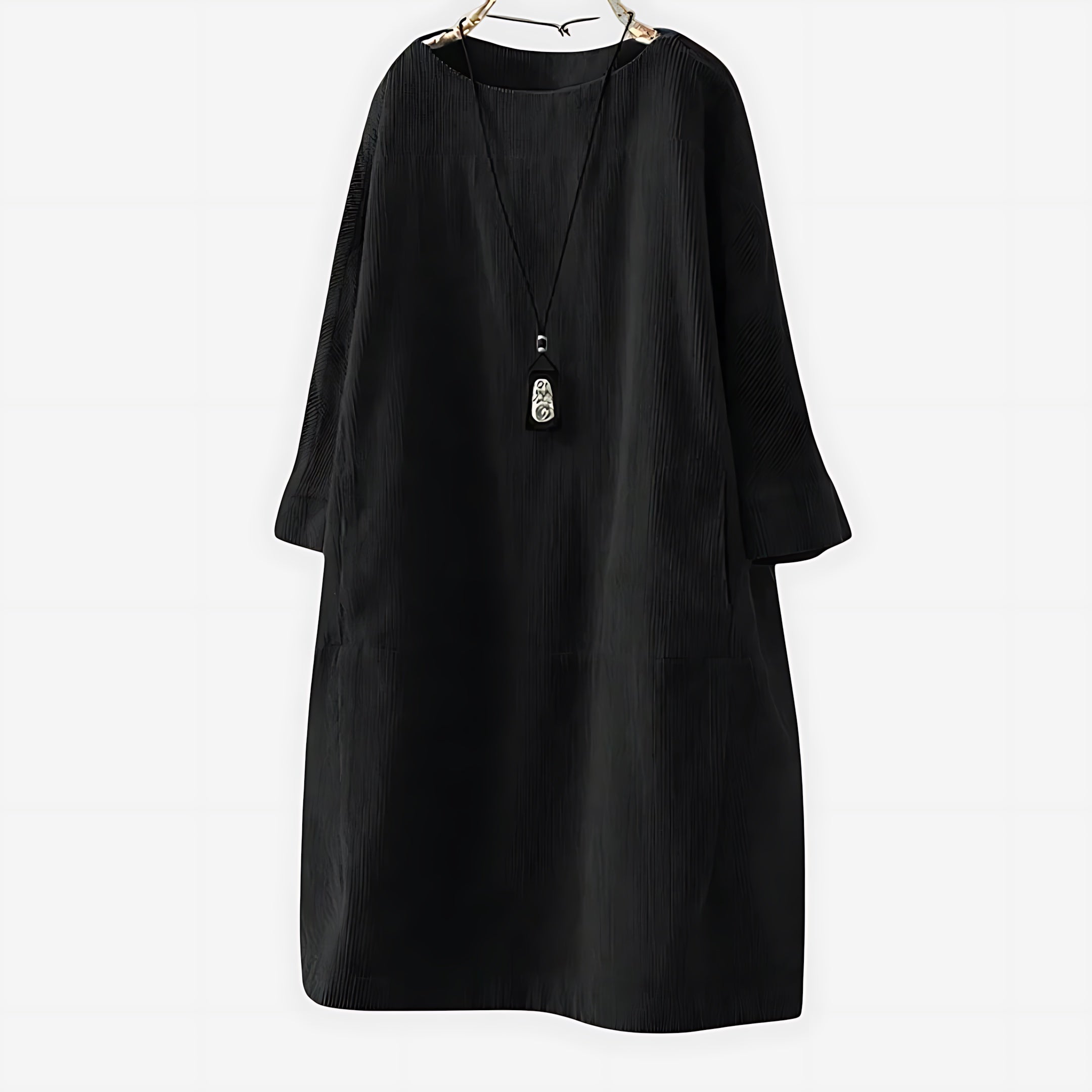 Bethany – Oversized Long Sleeve Shift Midi Dress