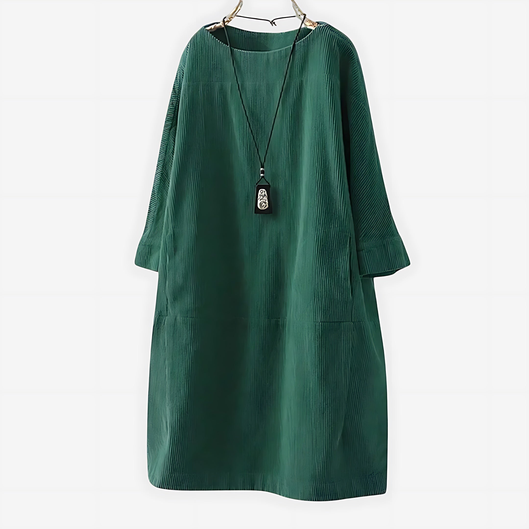 Bethany – Oversized Long Sleeve Shift Midi Dress