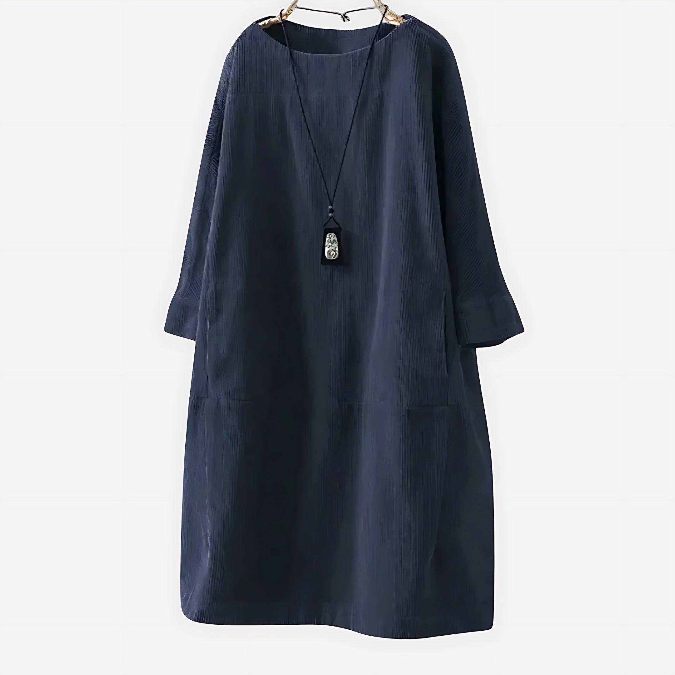 Bethany – Oversized Long Sleeve Shift Midi Dress