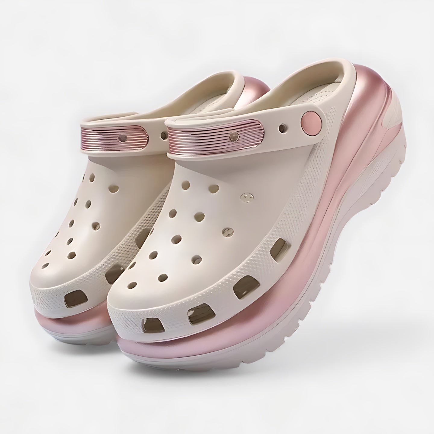 Bethany – Studded Perforated Slingback Clogs