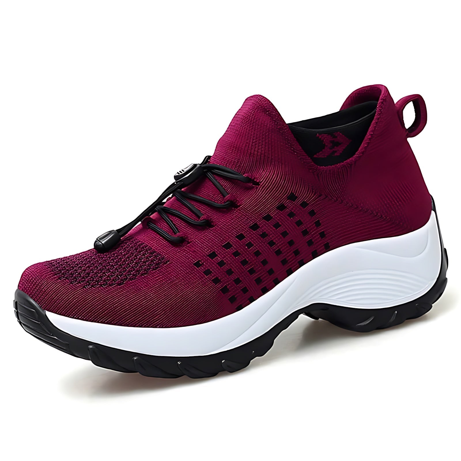 Bianca – Knit Slip On Chunky Sole Walking Sneakers