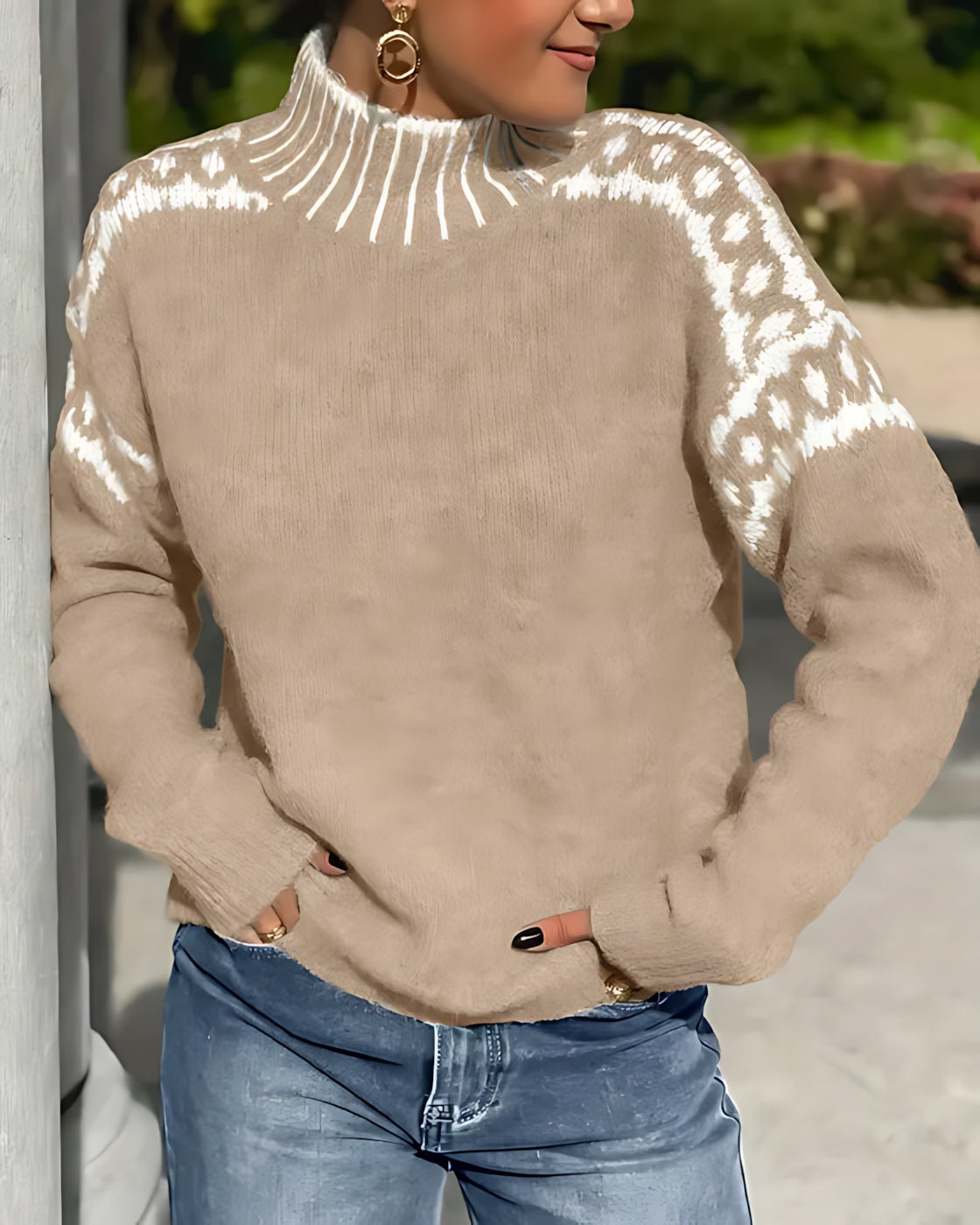 Blakely – Fair Isle Turtleneck Knit Sweater