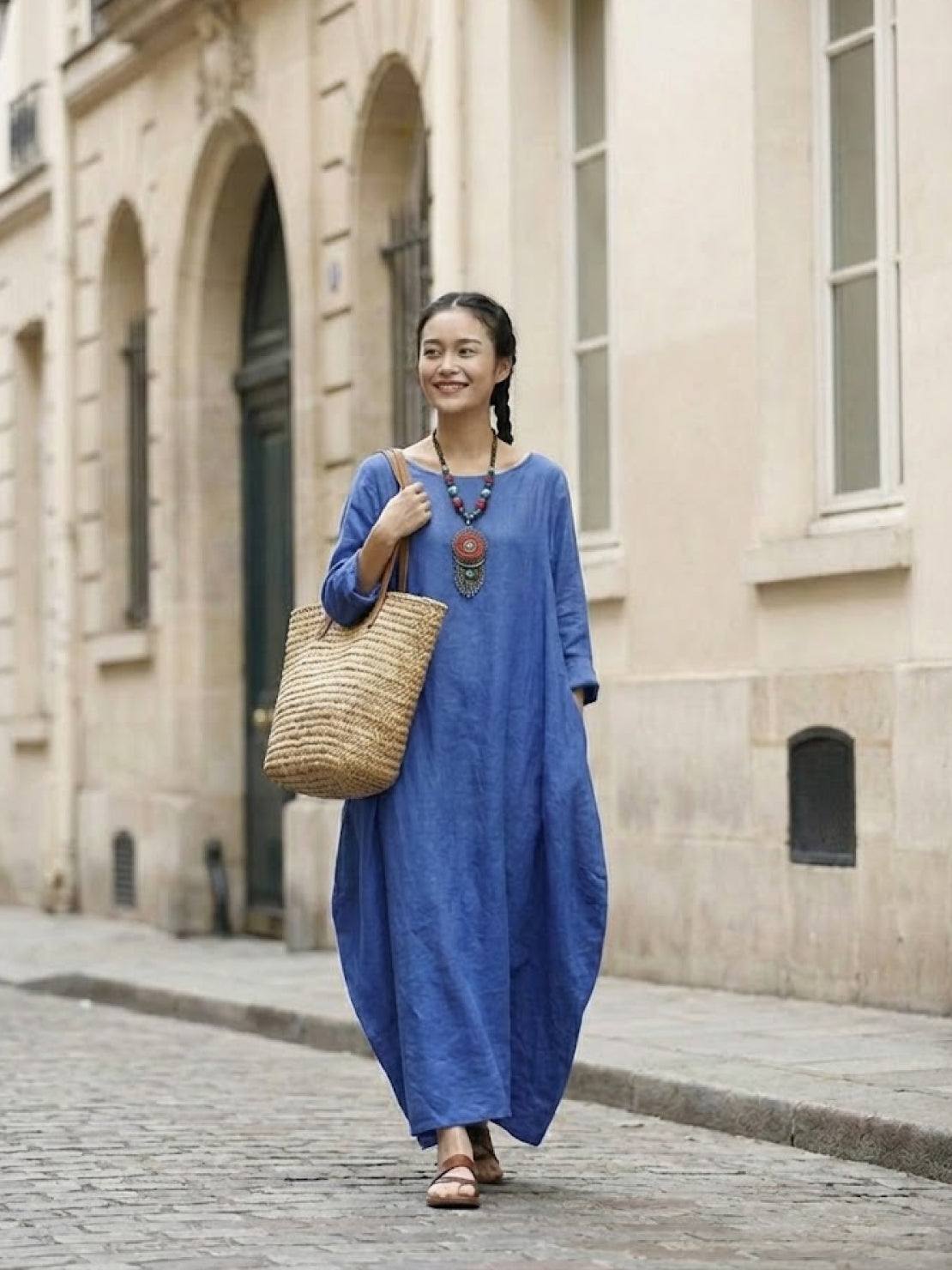 Aurora – Oversized Boho Kaftan Maxi Dress
