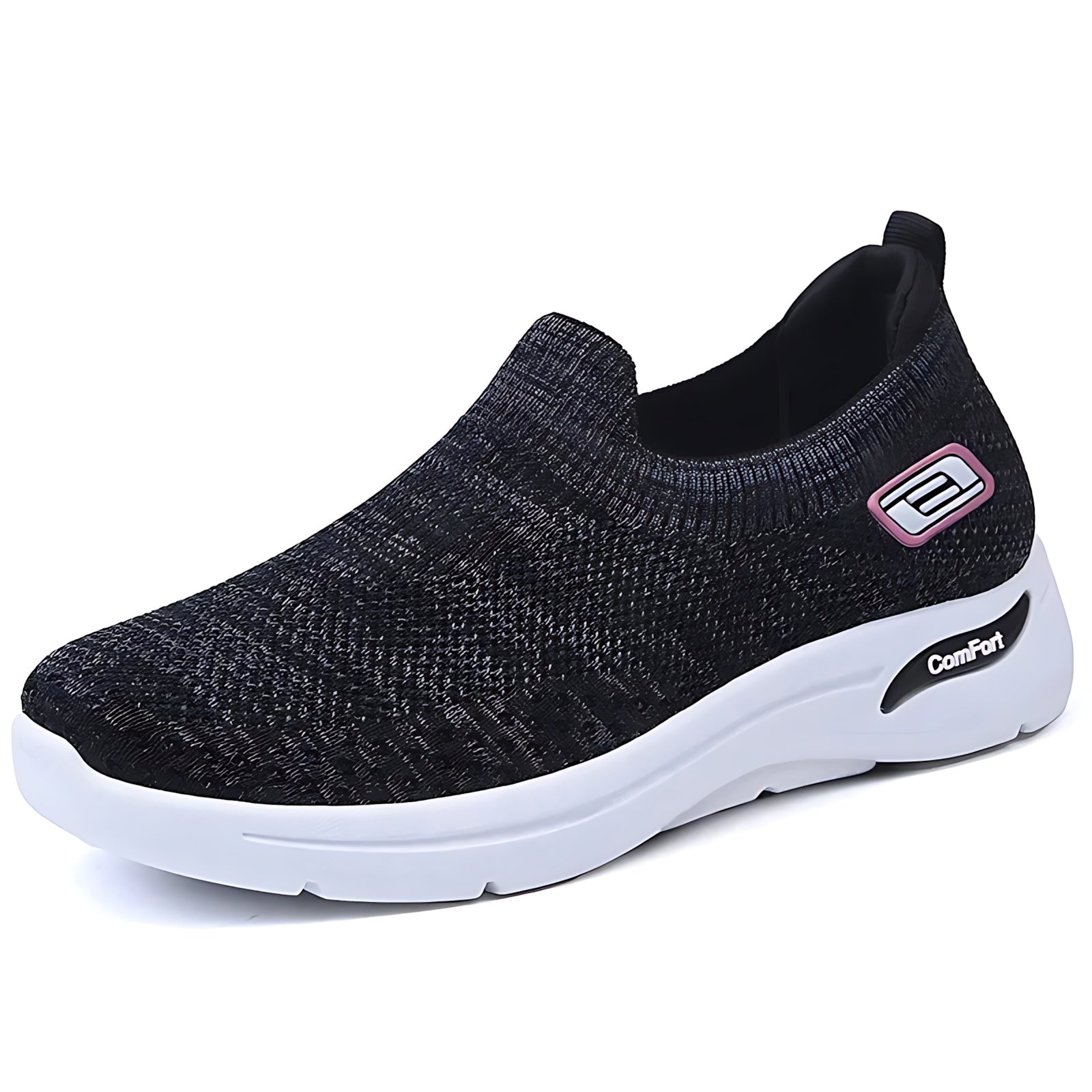 Brianna – Knit Sock Slip On Walking Sneakers
