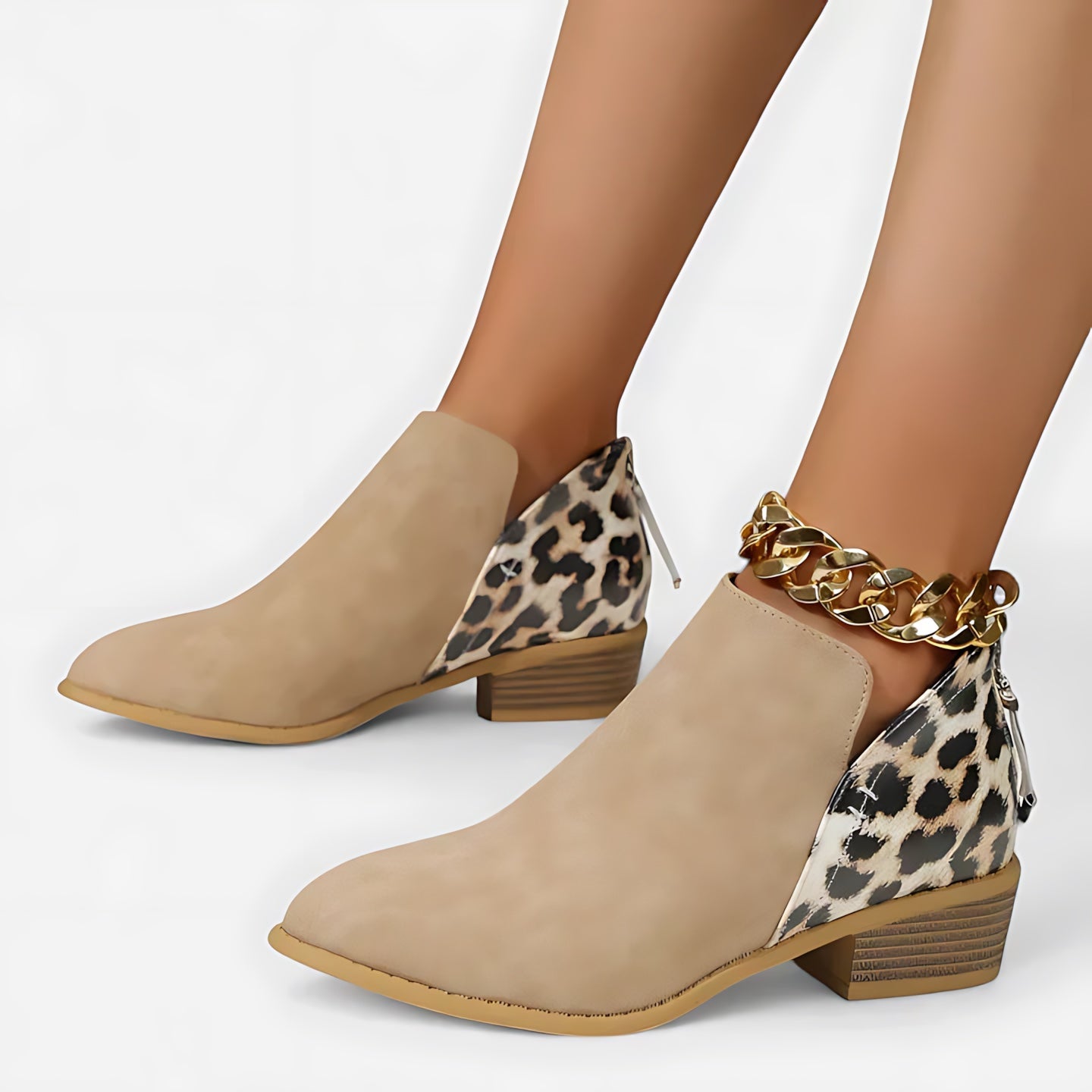 Brianna – Leopard Print Chelsea Ankle Boots