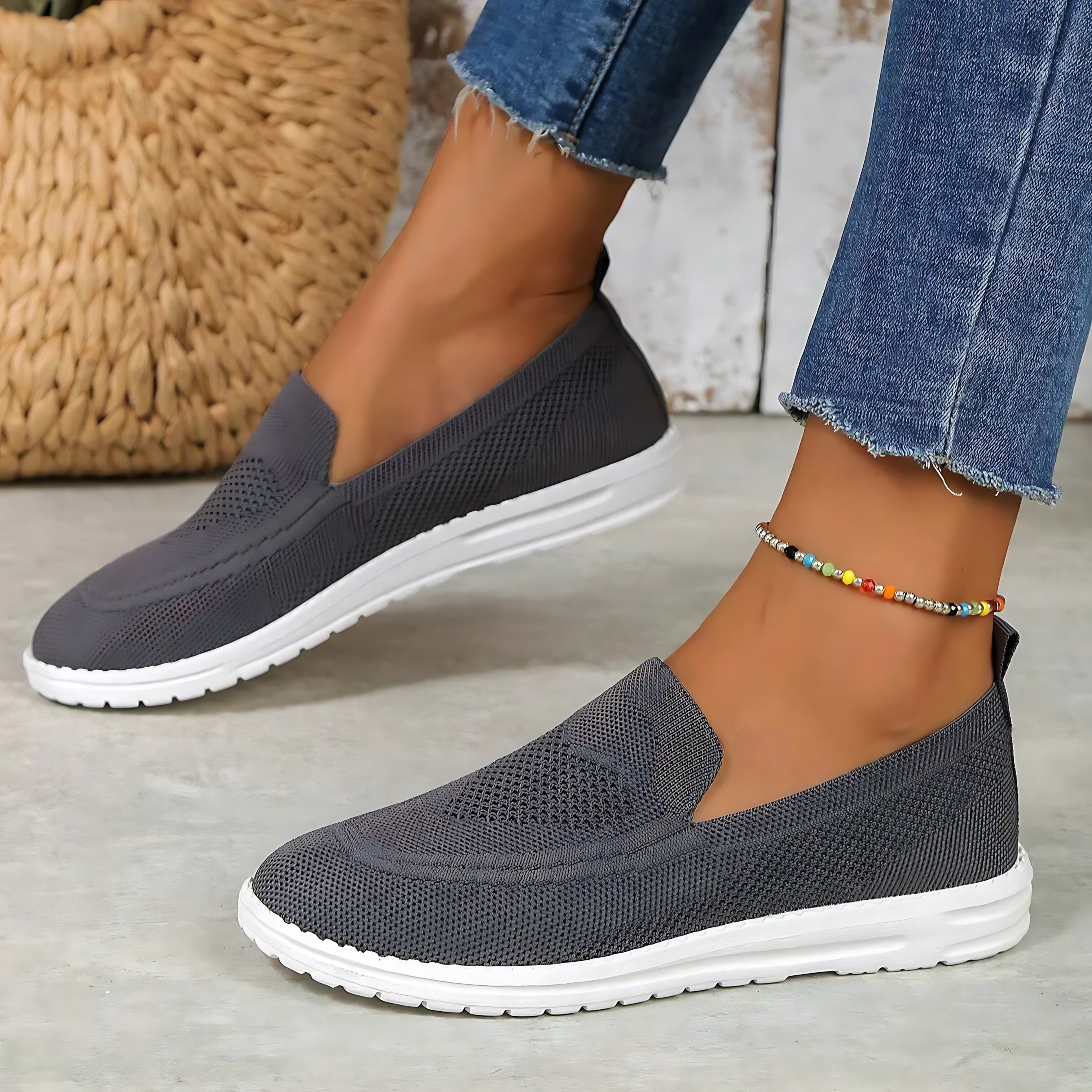 Brielle – Knit Slip On Walking Sneakers