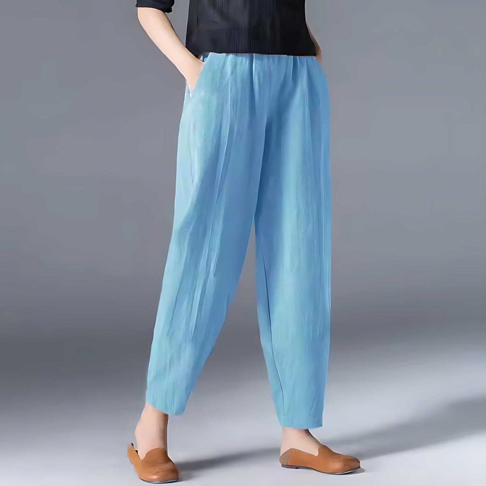 Brooklyn – Cropped Barrel Leg Pants