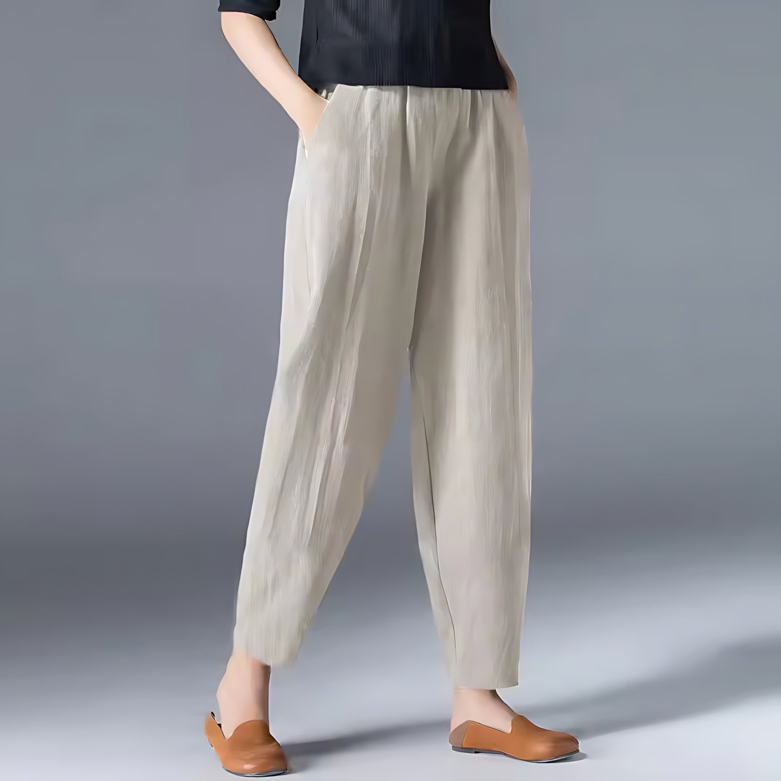 Brooklyn – Cropped Barrel Leg Pants