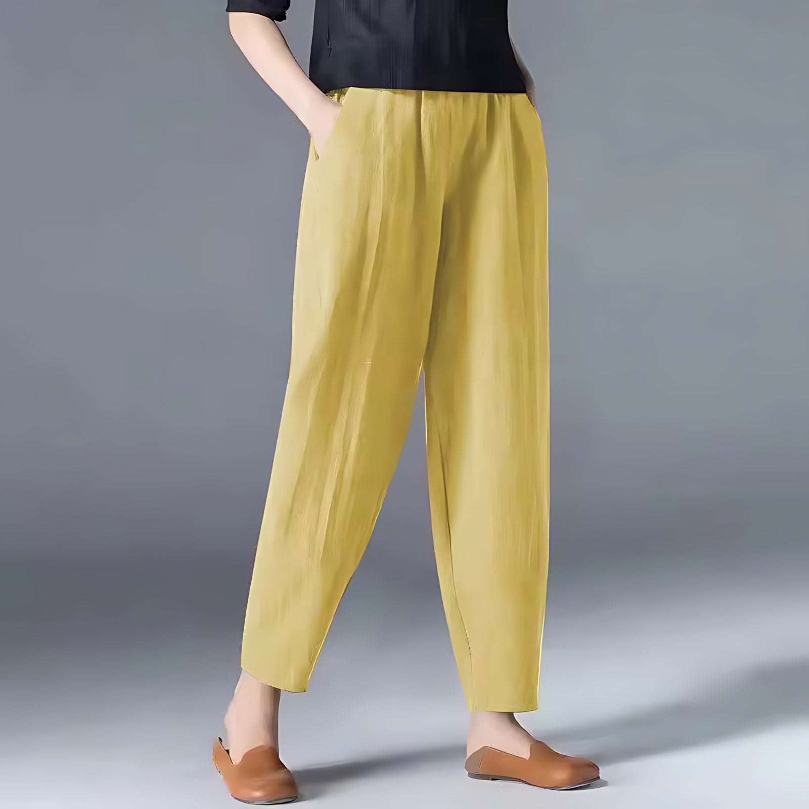 Brooklyn – Cropped Barrel Leg Pants