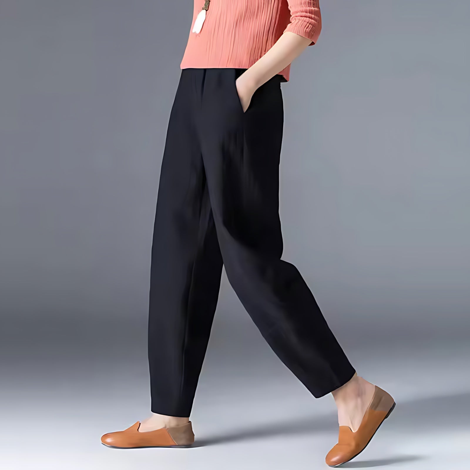 Brooklyn – Cropped Barrel Leg Pants