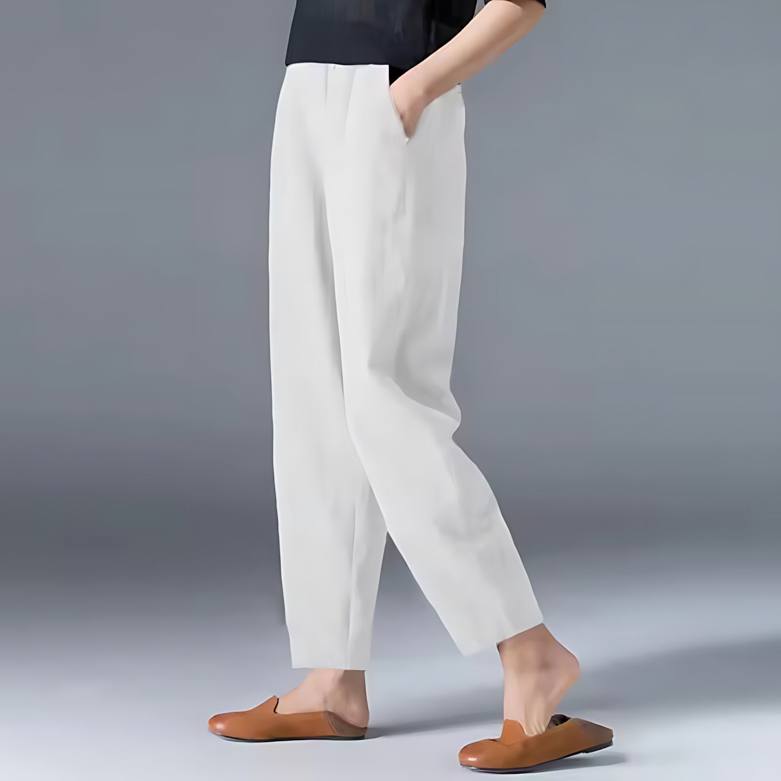 Brooklyn – Cropped Barrel Leg Pants