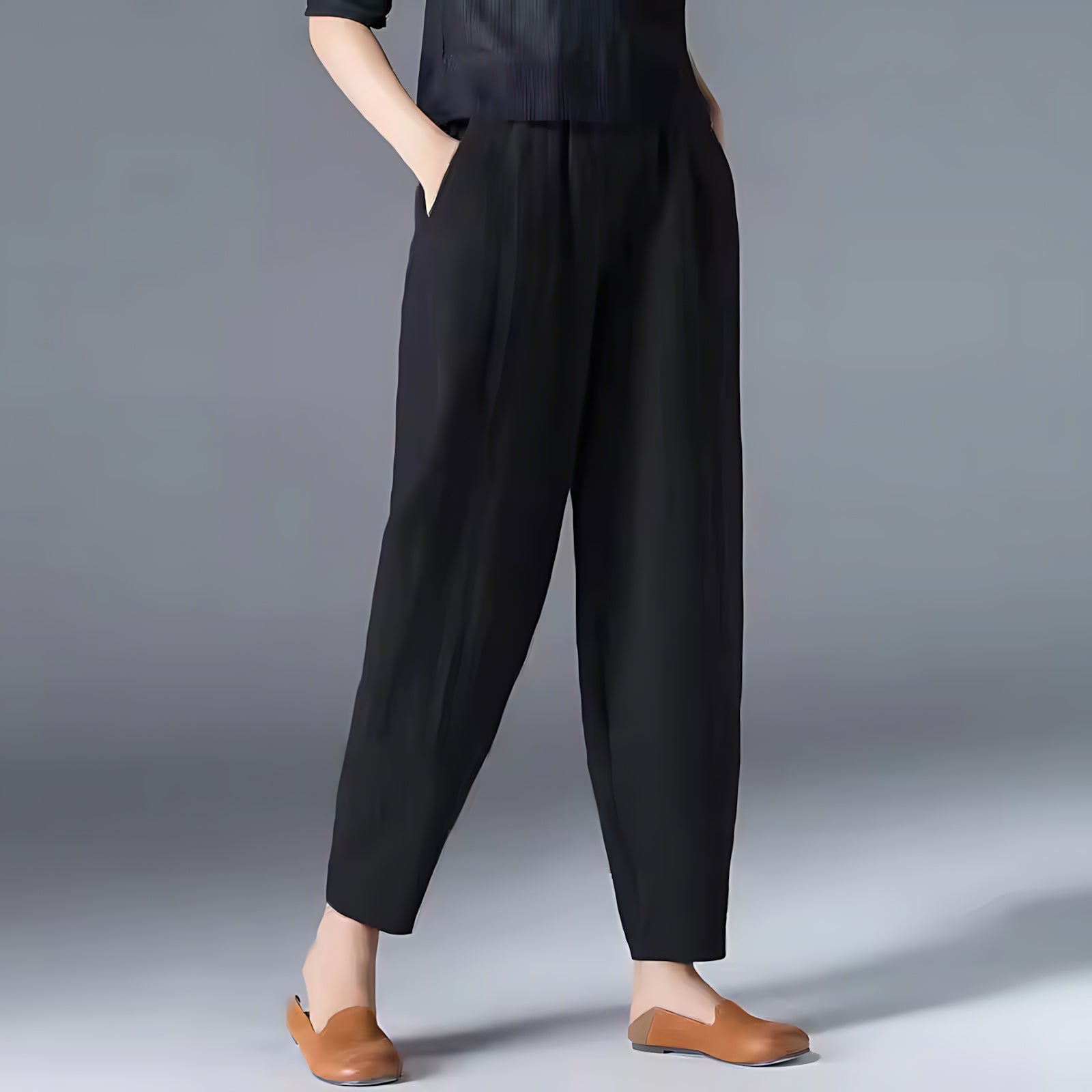 Brooklyn – Cropped Barrel Leg Pants