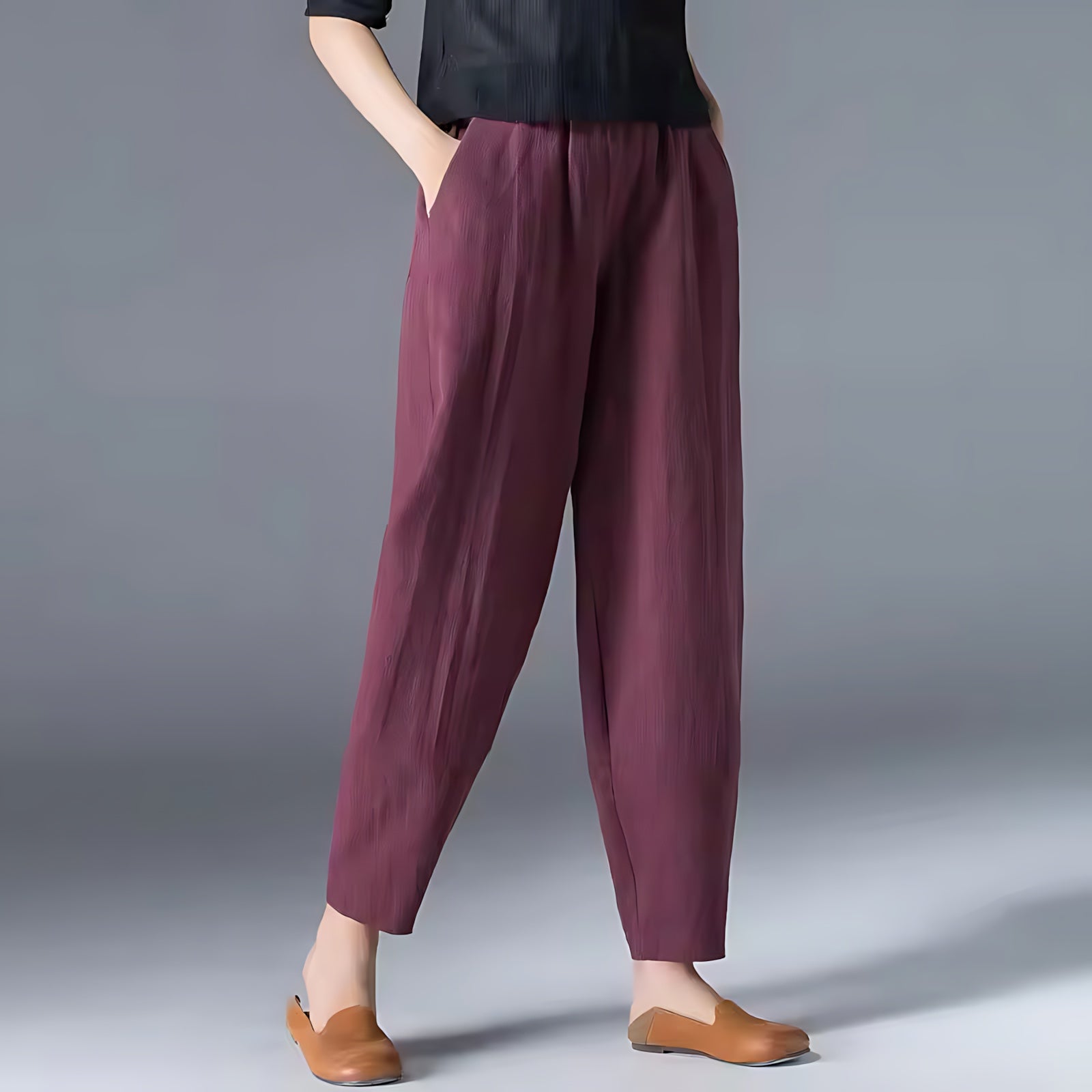 Brooklyn – Cropped Barrel Leg Pants