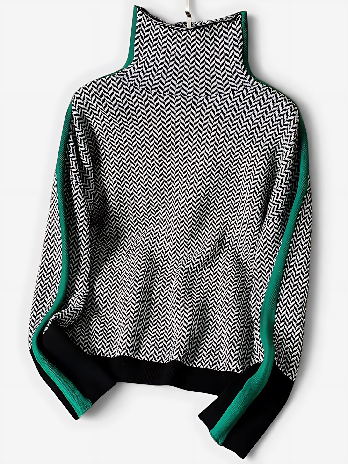 Brooklyn – Marled Contrast Stripe Knit Sweater