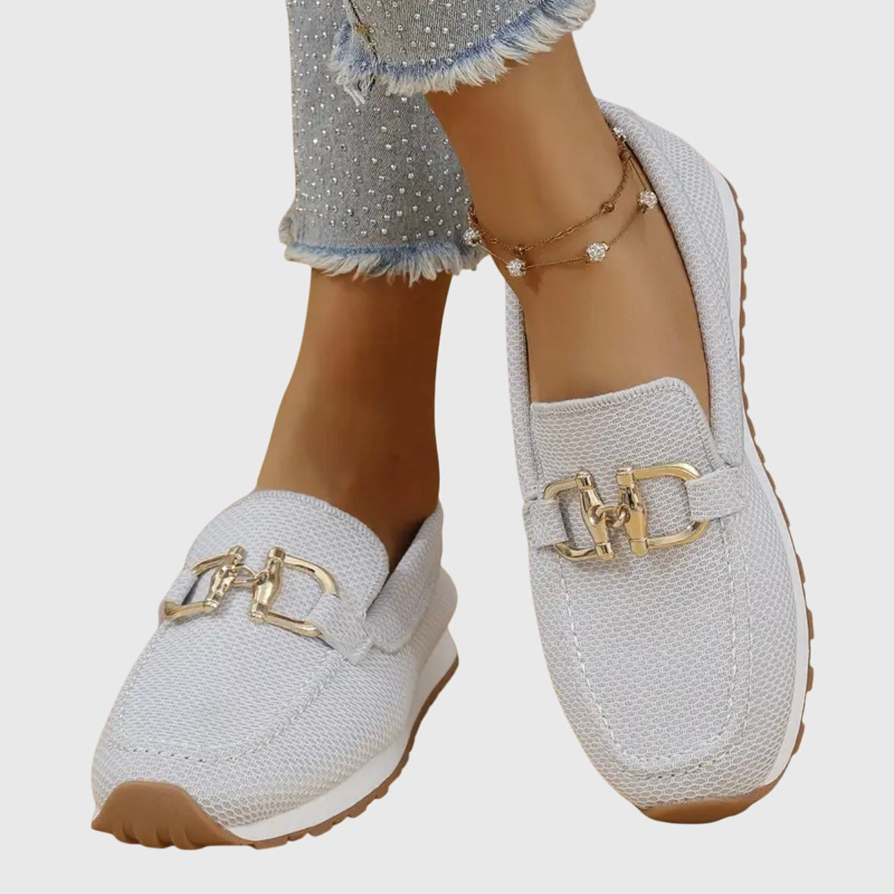 Aurora – Suede Chain Slip On Loafers
