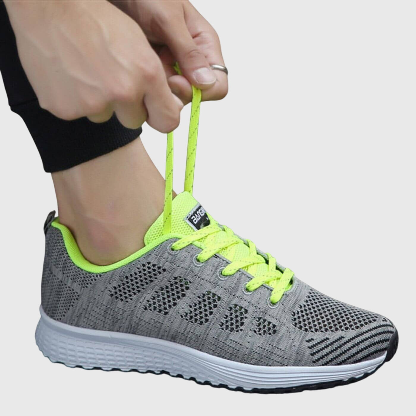 Clara – Knit Lace Up Walking Sneakers