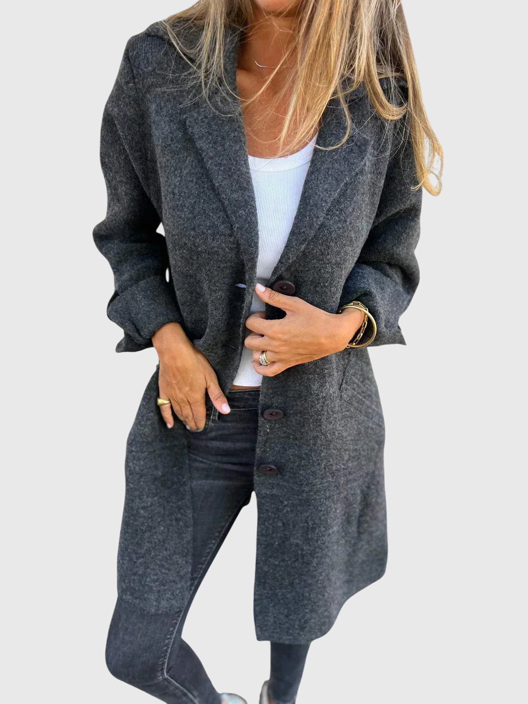 Vivian – Open Front Longline Blazer