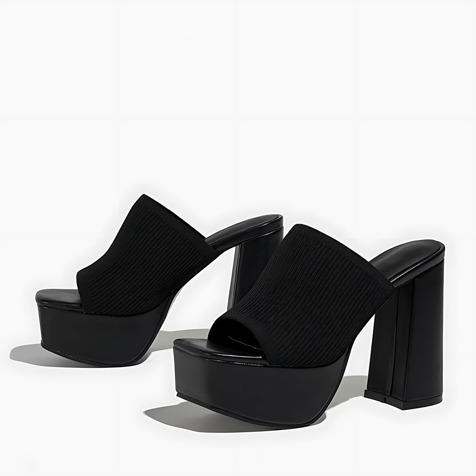 Camila – Square Toe Platform Heeled Mules