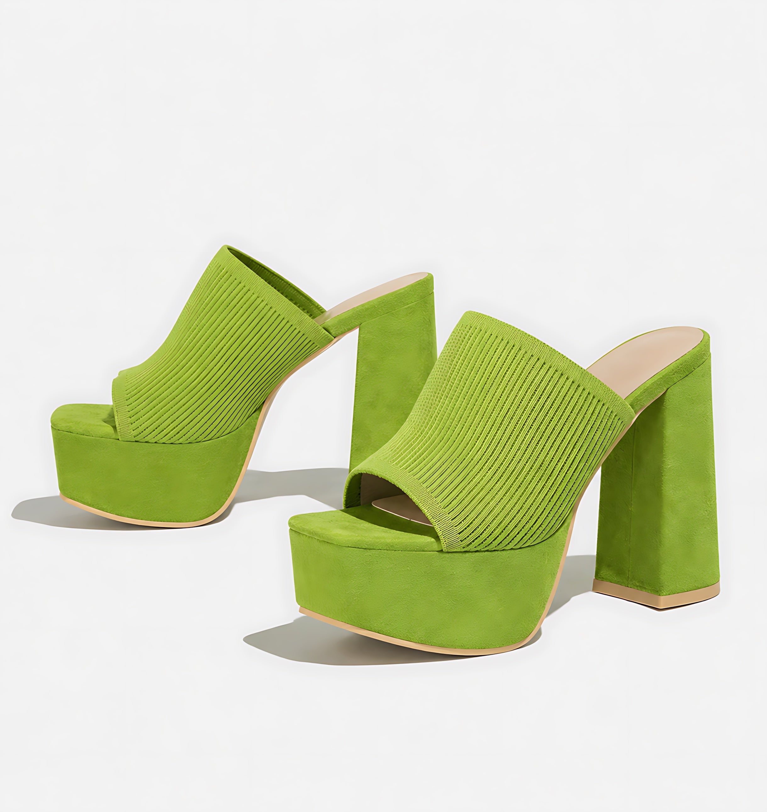 Camila – Square Toe Platform Heeled Mules