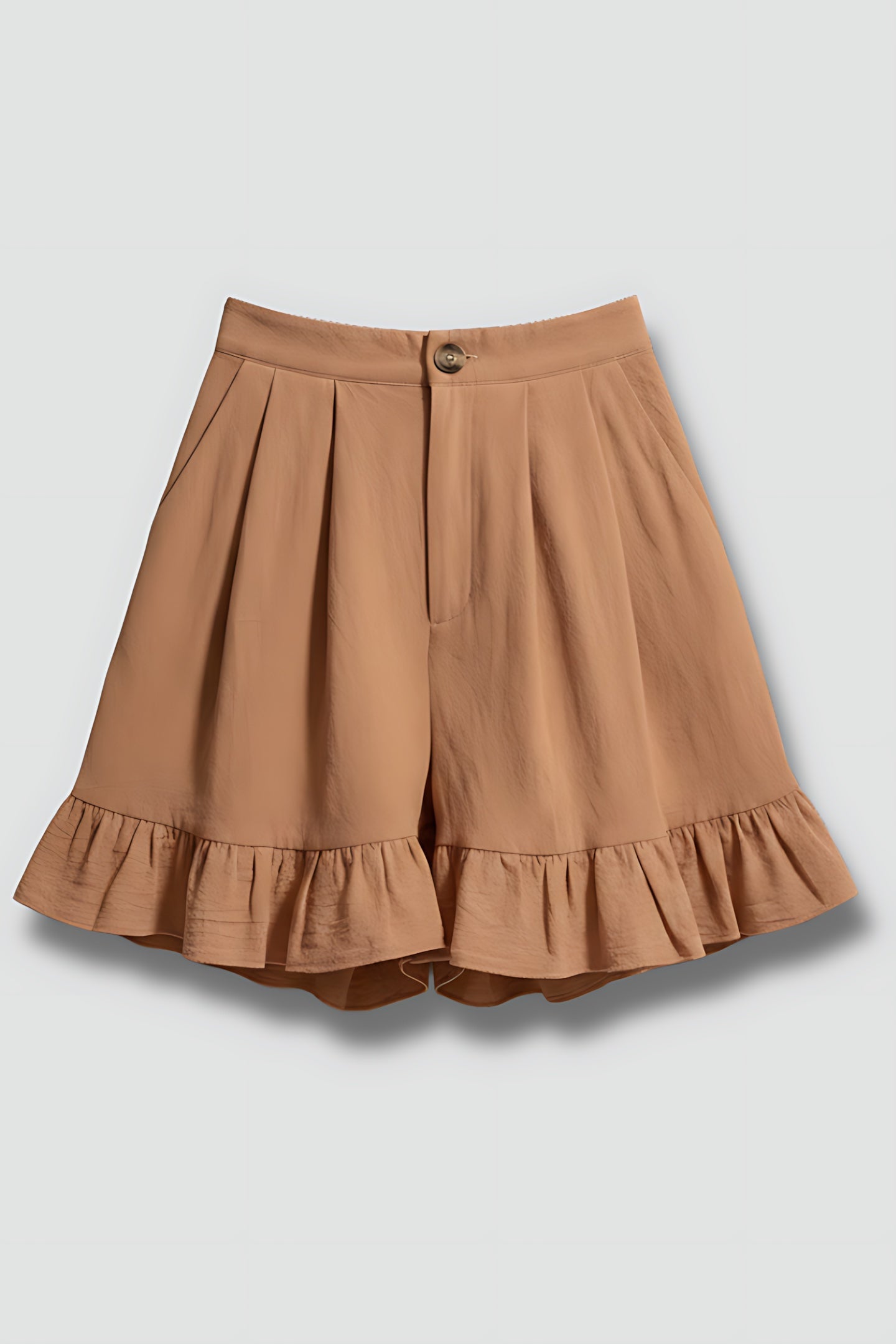 Camille – High Waist Ruffle Hem Shorts