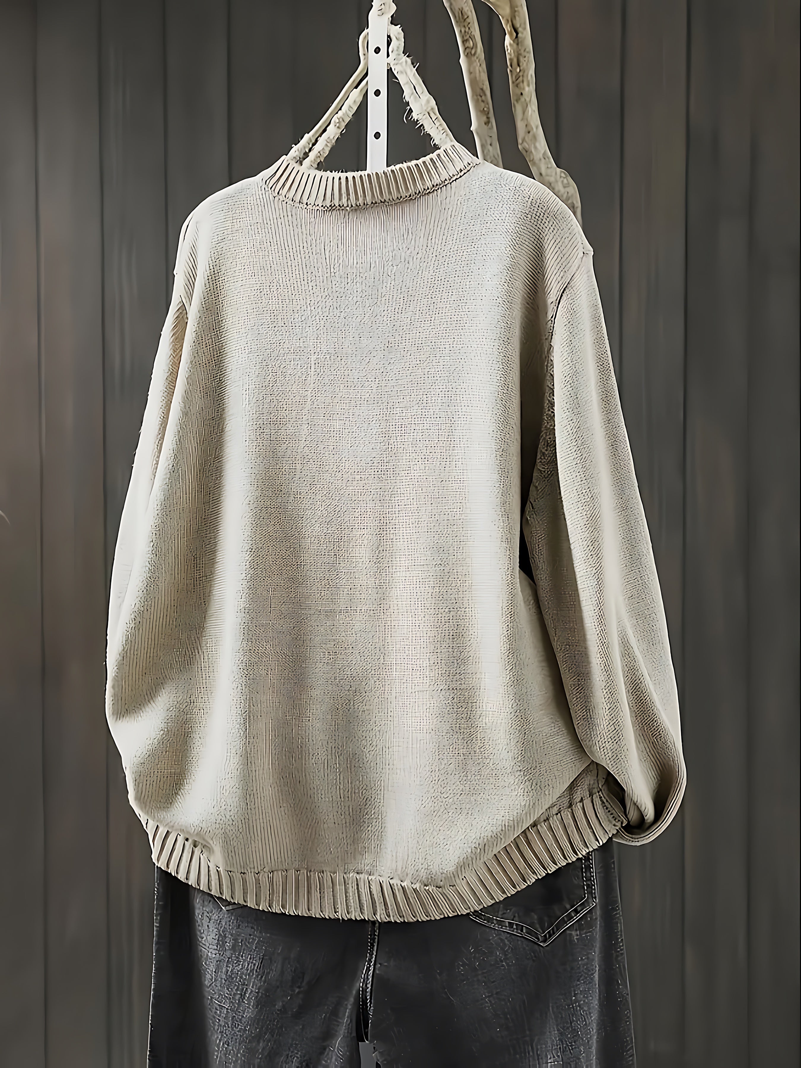 Catalina – Contrast Button Crew Neck Knit Cardigan