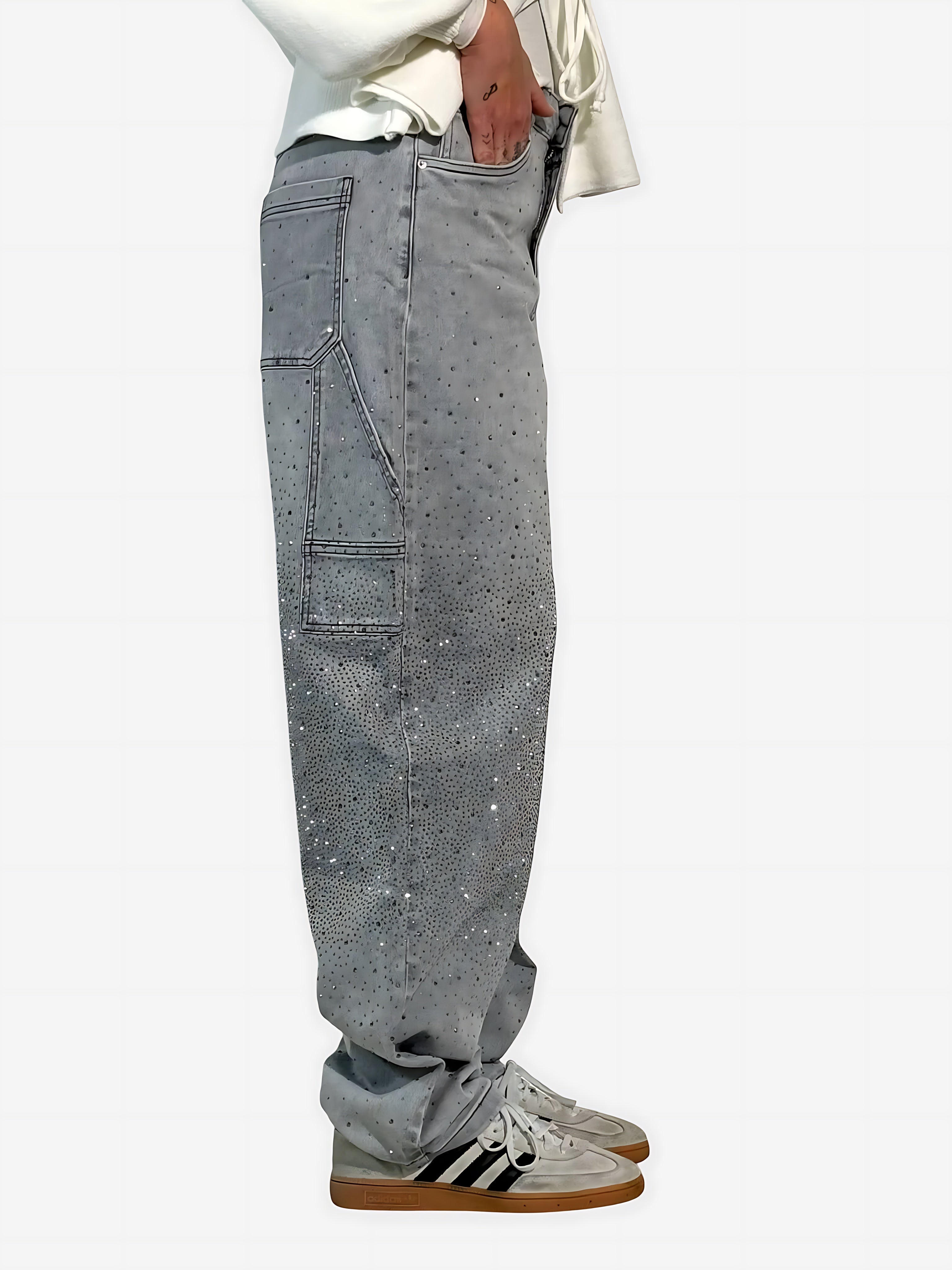 Catalina – Rhinestone Baggy Wide Leg Jeans