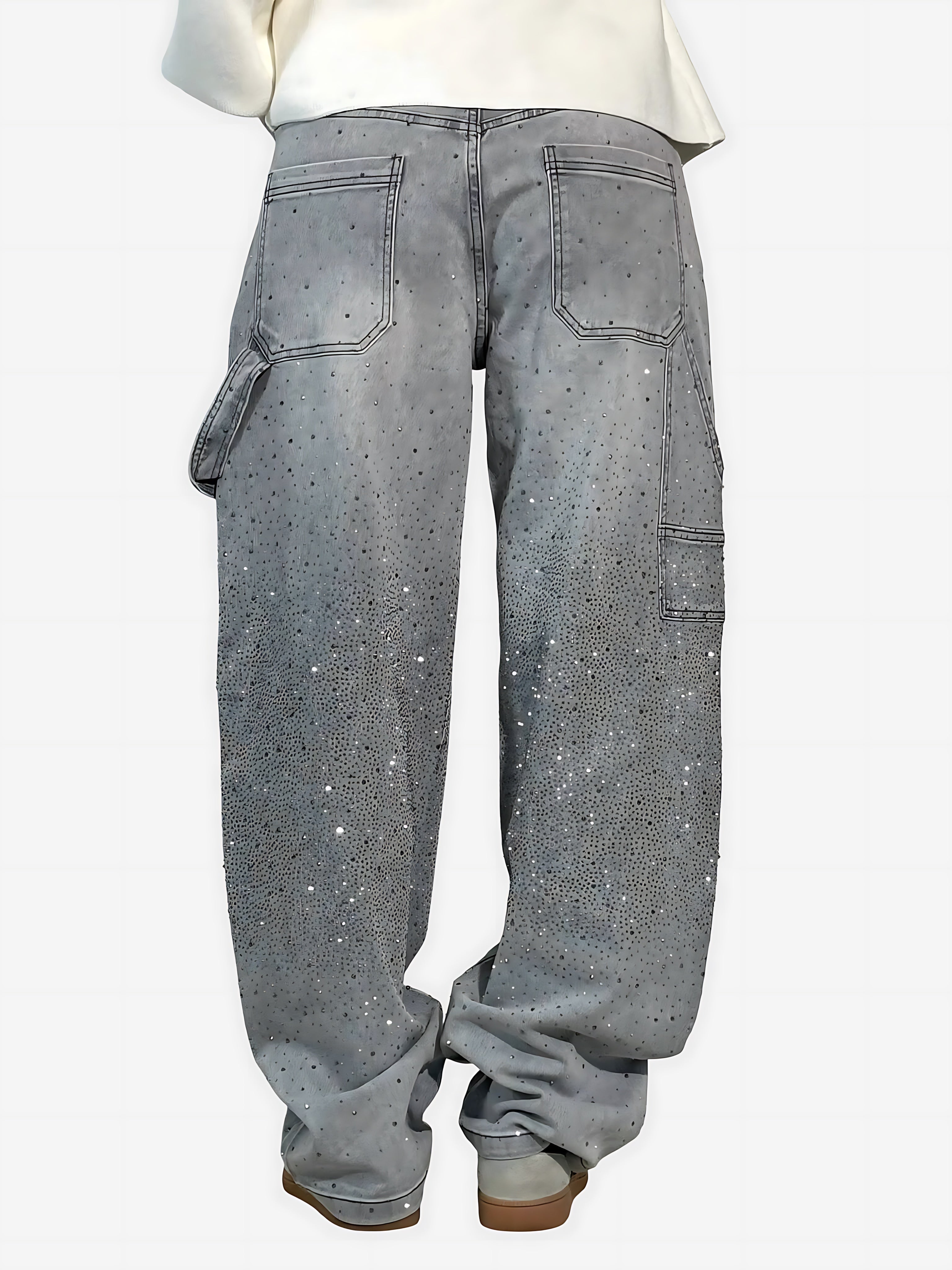 Catalina – Rhinestone Baggy Wide Leg Jeans