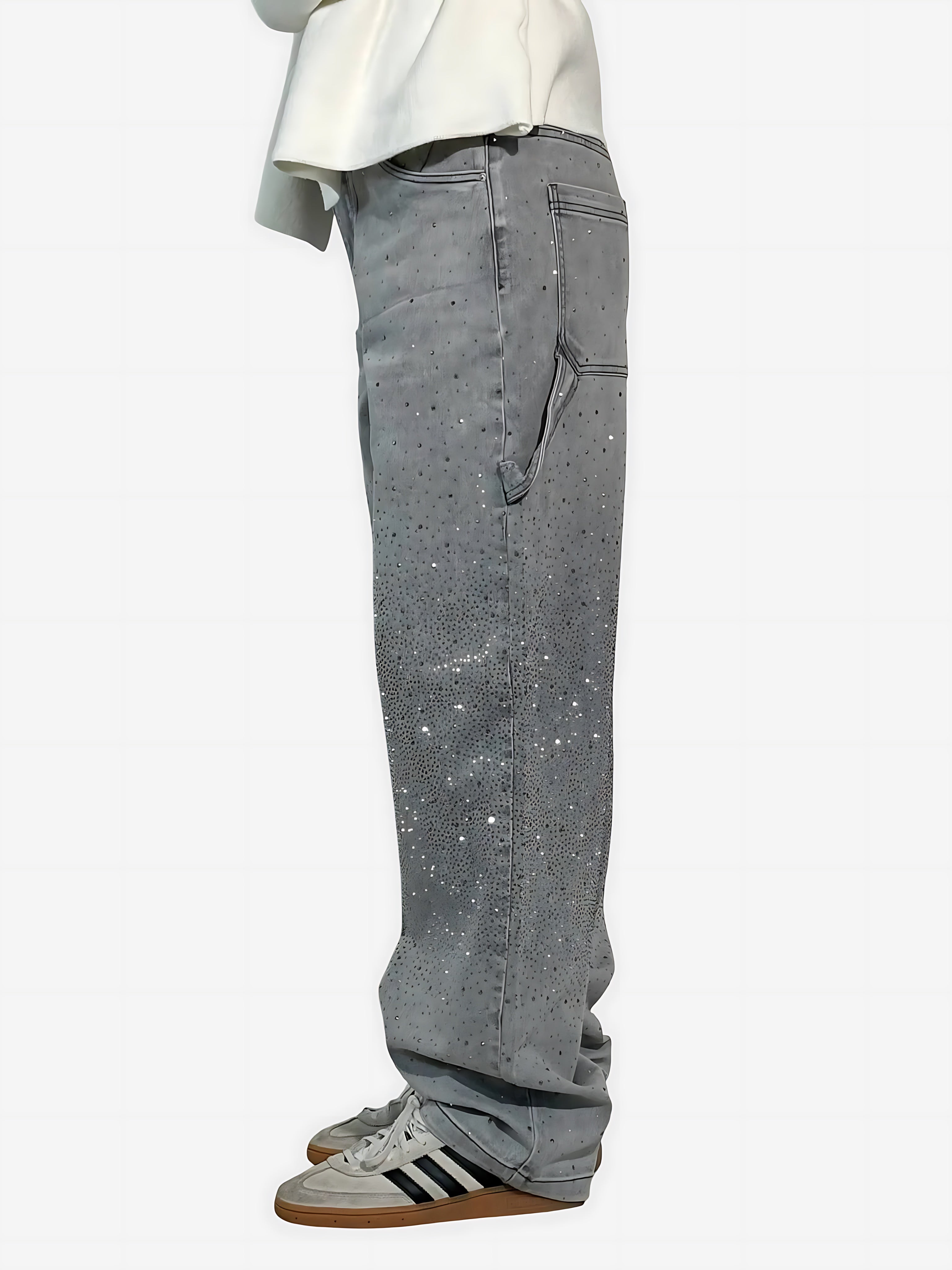 Catalina – Rhinestone Baggy Wide Leg Jeans