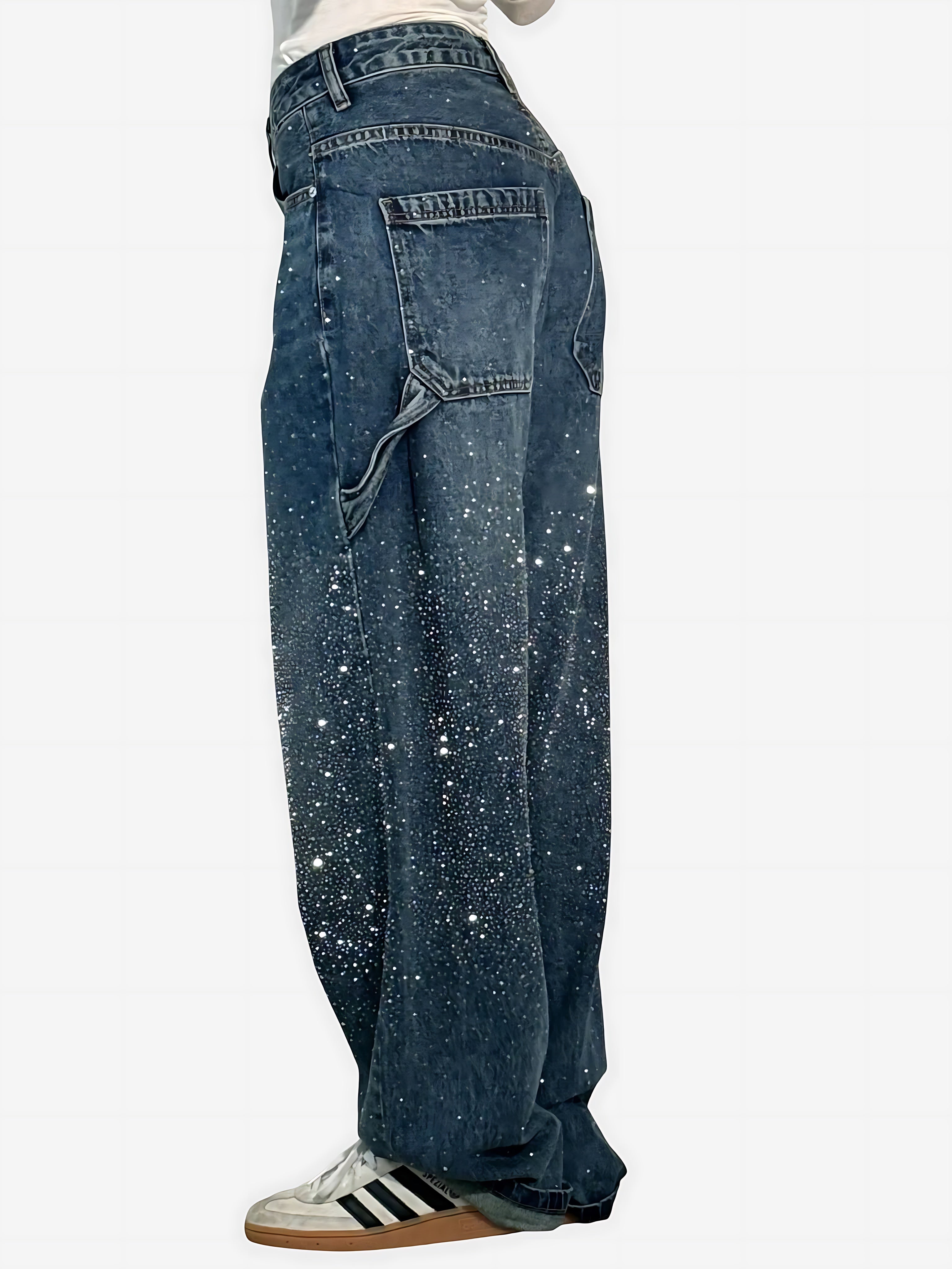 Catalina – Rhinestone Baggy Wide Leg Jeans