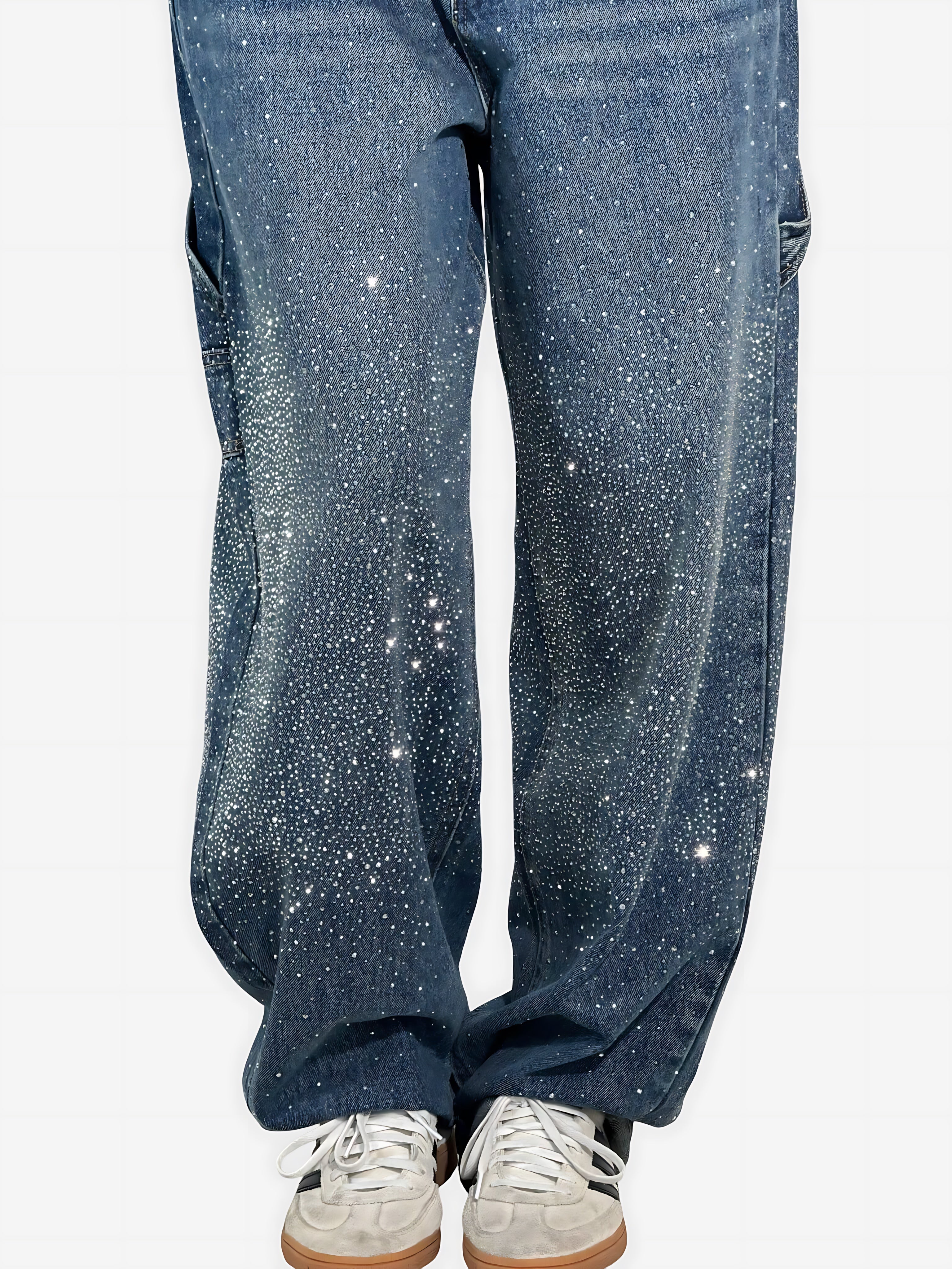 Catalina – Rhinestone Baggy Wide Leg Jeans