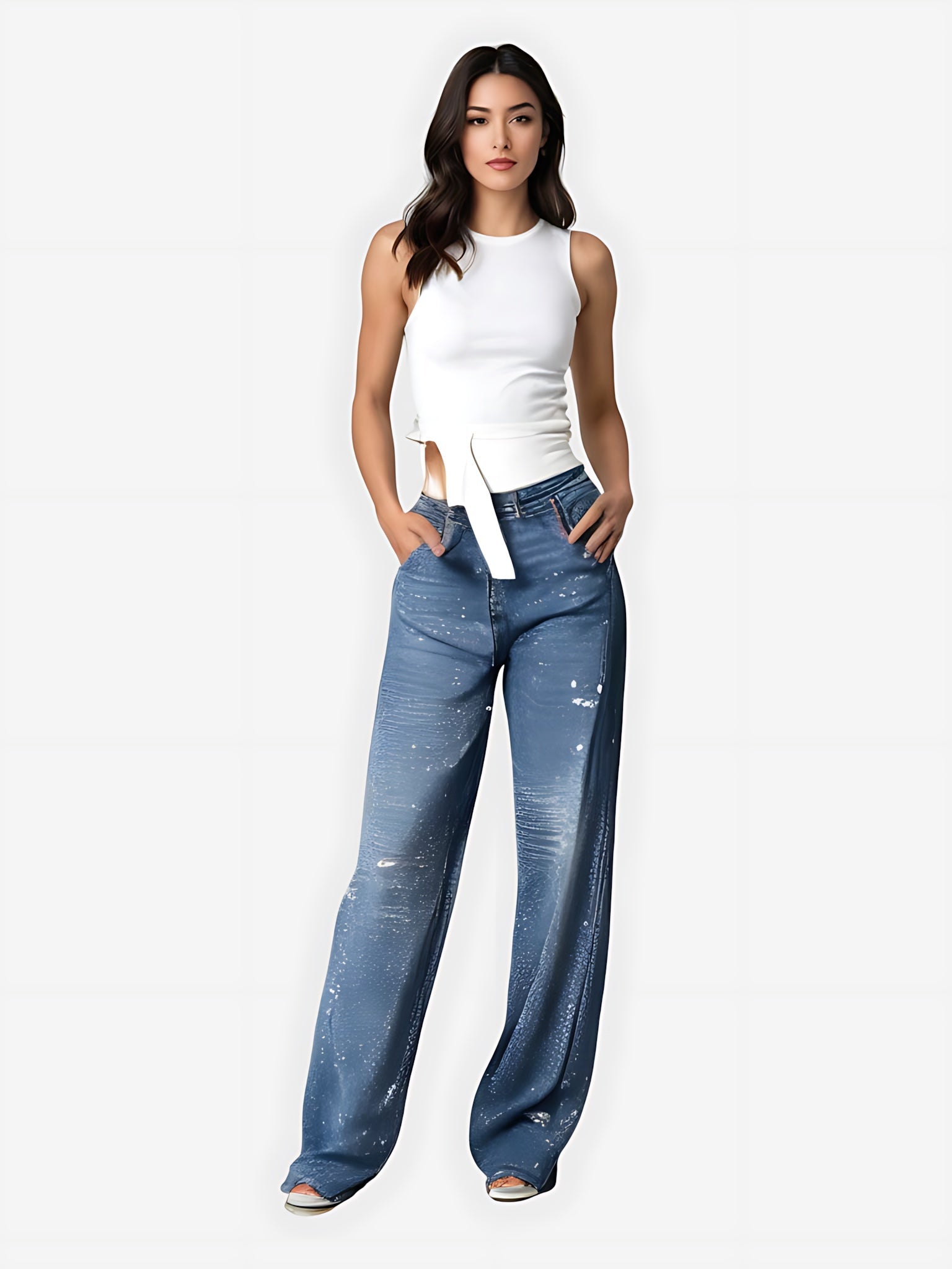 Catalina – Rhinestone Baggy Wide Leg Jeans