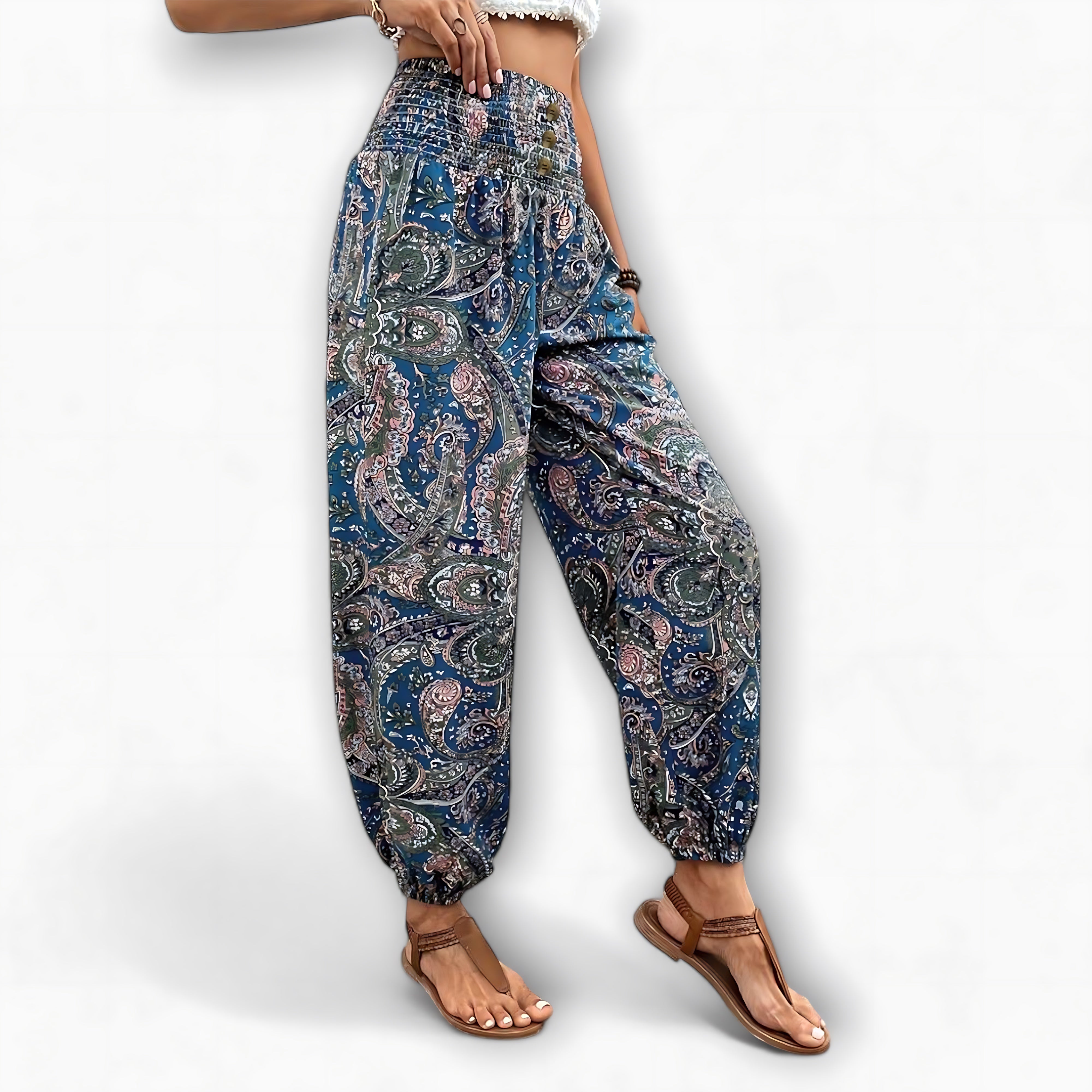 Catherine – Boho Print Harem Pants