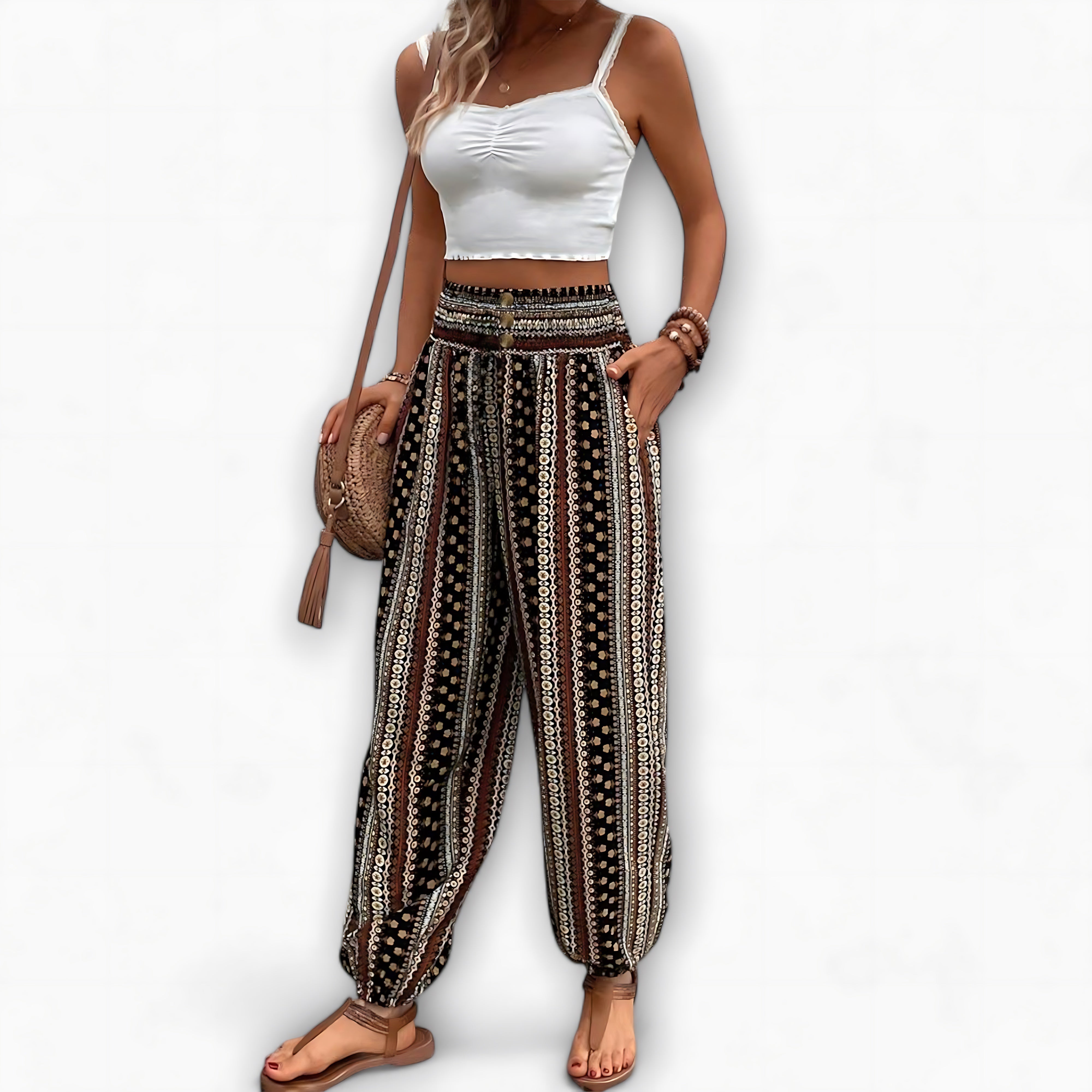 Catherine – Boho Print Harem Pants
