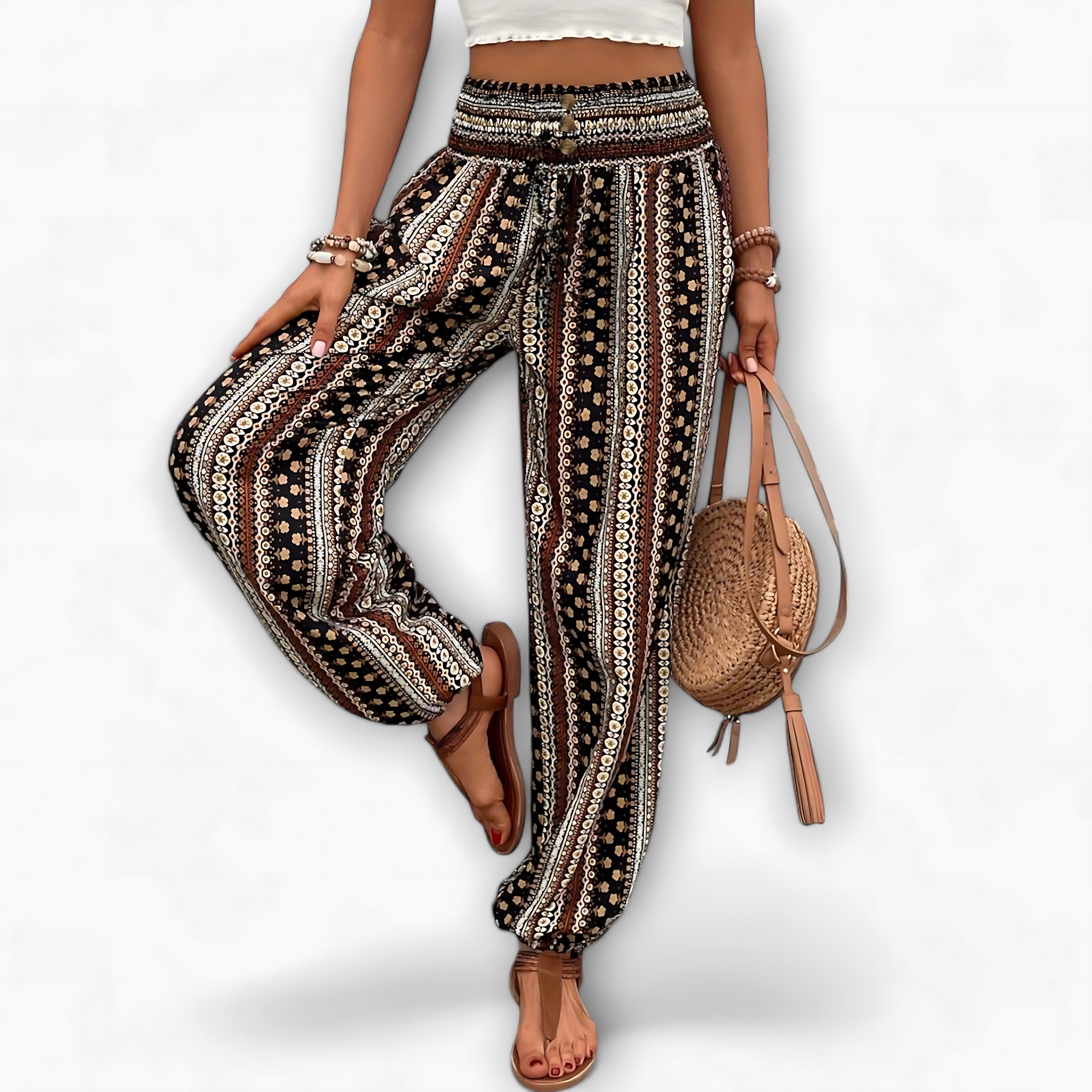 Catherine – Boho Print Harem Pants