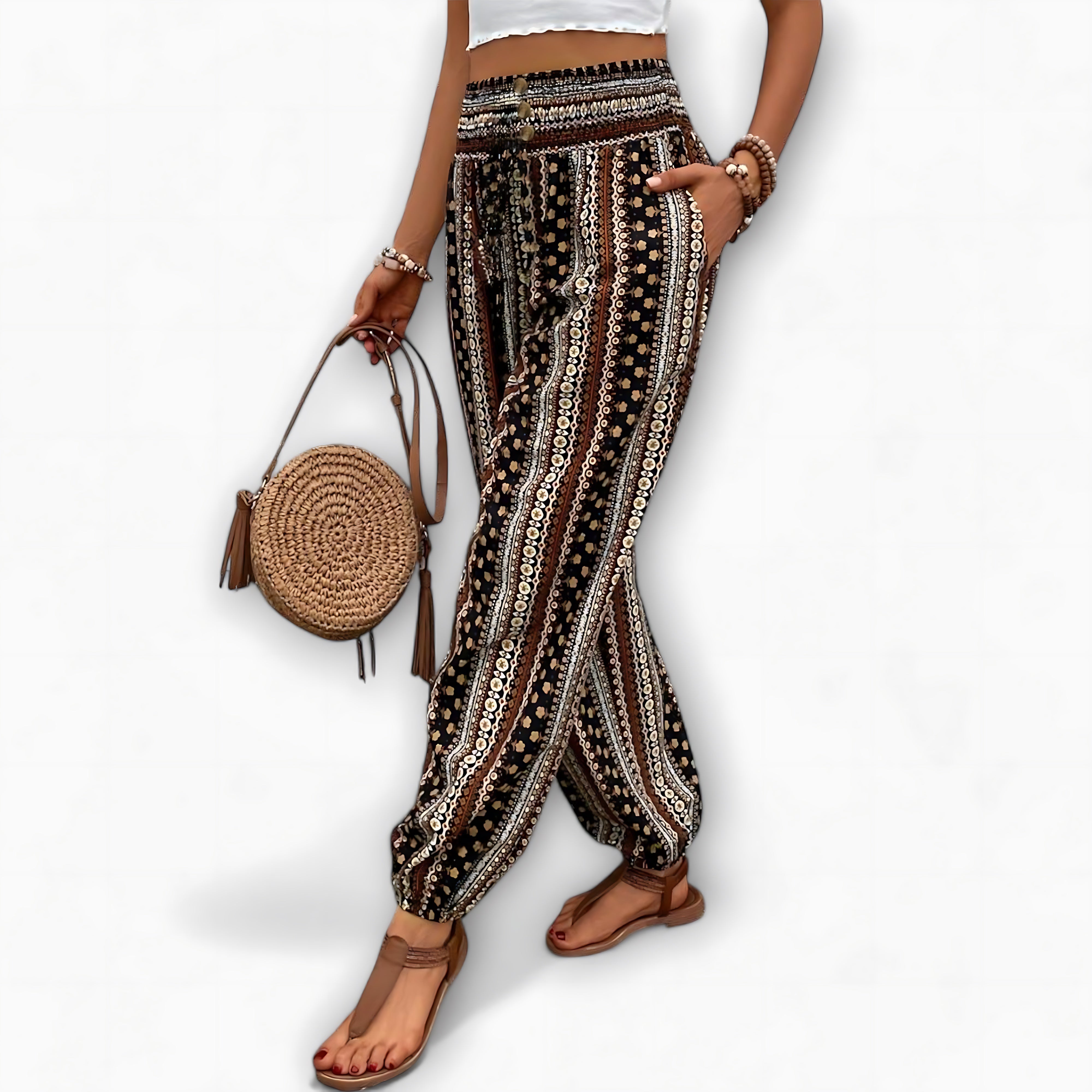 Catherine – Boho Print Harem Pants
