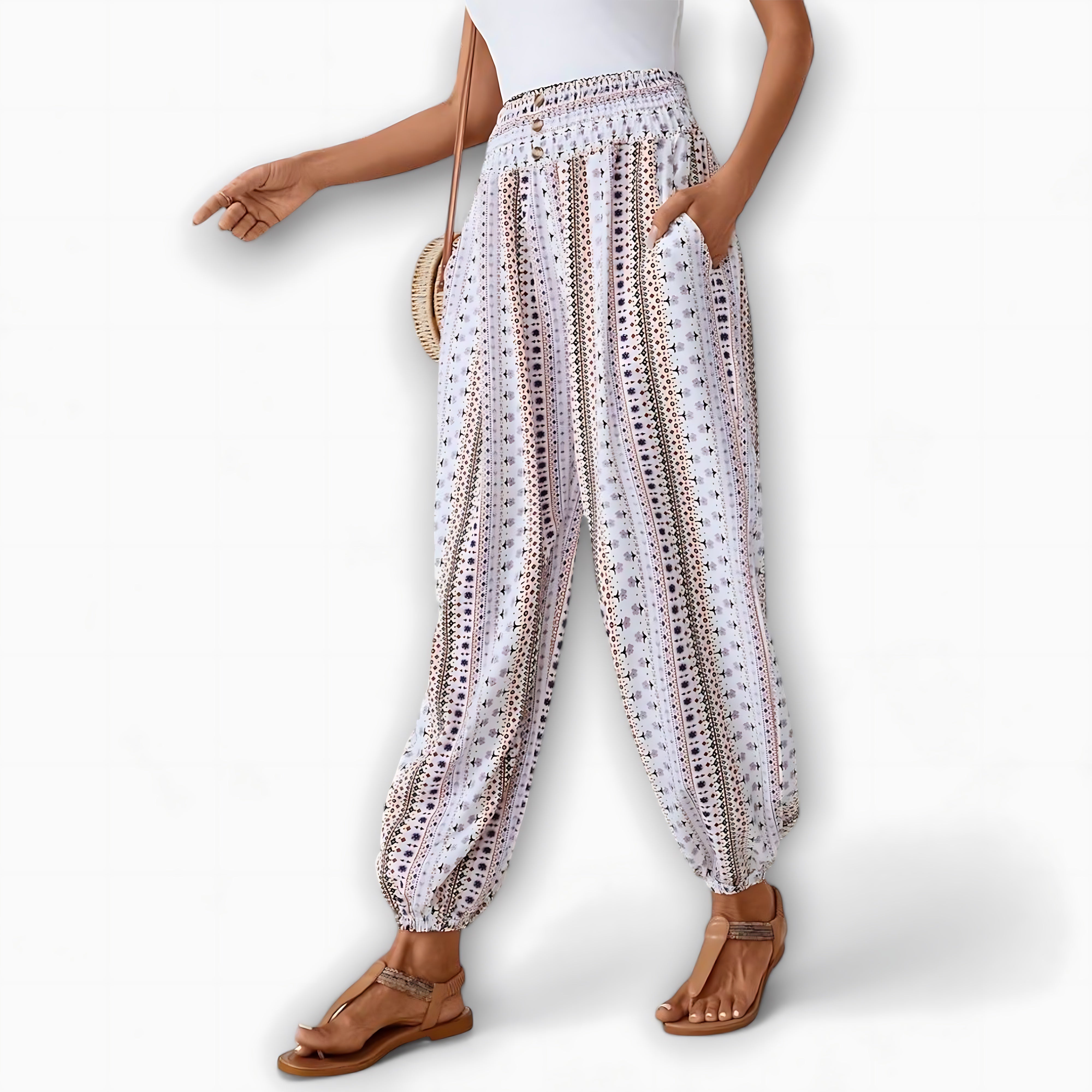 Catherine – Boho Print Harem Pants